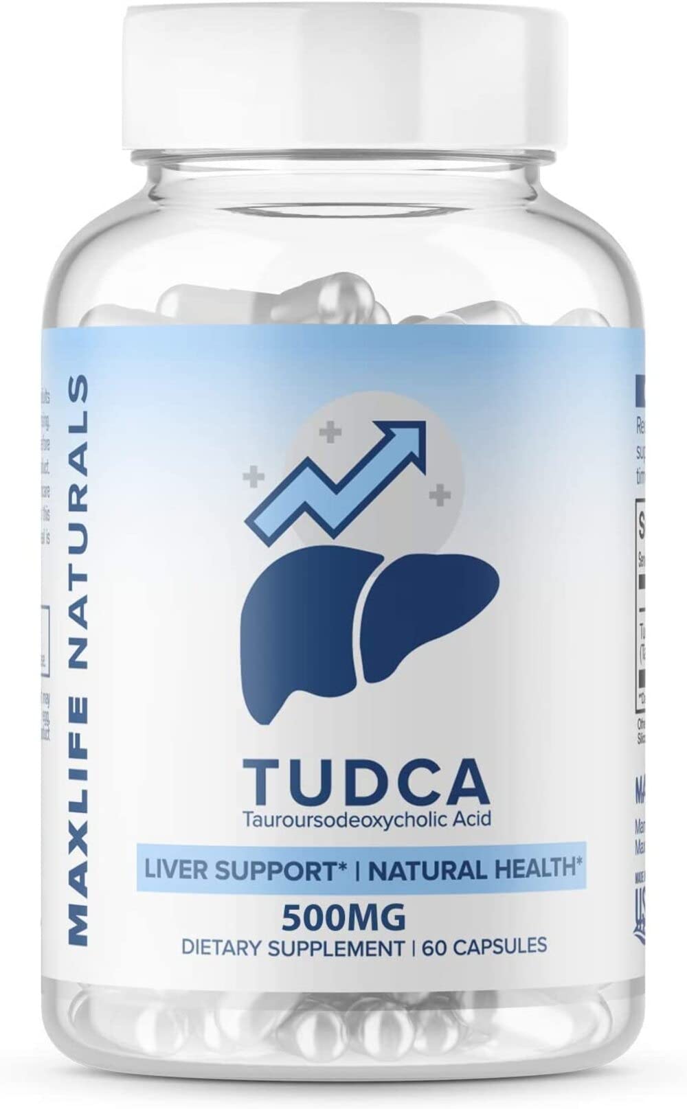 Suplemento De Apoyo Hepático Maxlife Naturals Tudca 500 Mg - Venta Internacional.