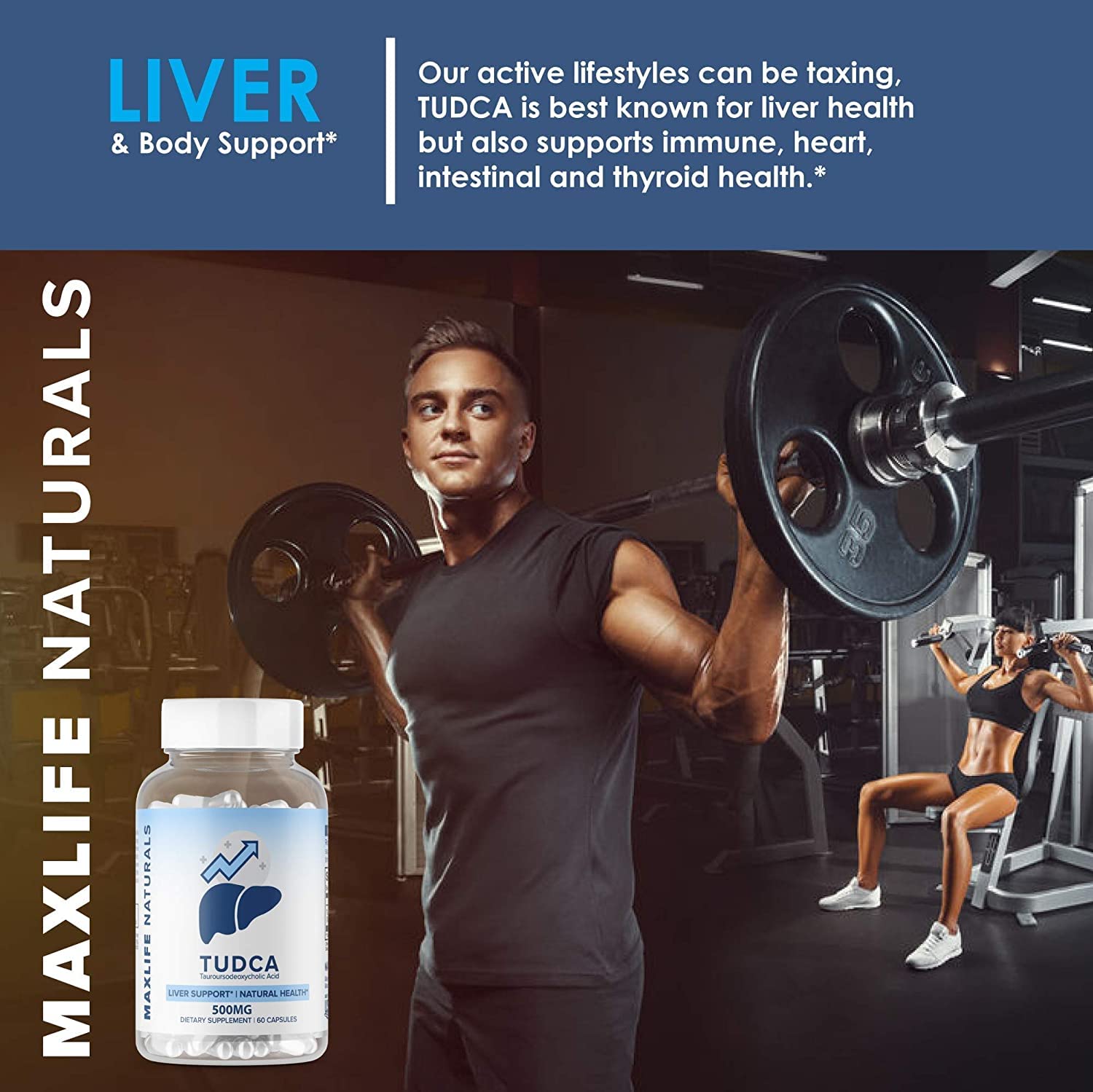 Foto 7 pulgar | Suplemento De Apoyo Hepático Maxlife Naturals Tudca 500 Mg - Venta Internacional.