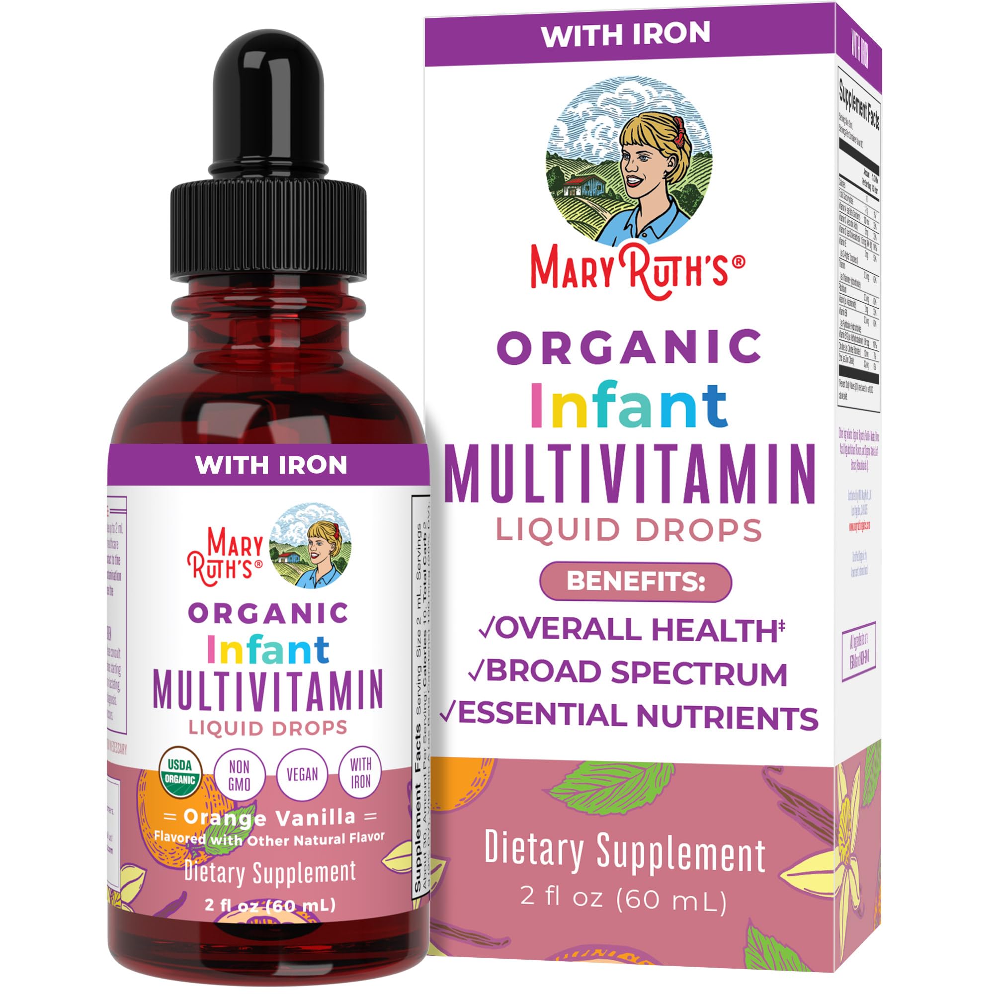 Foto 2 pulgar | Multivitamínico Y Multimineral Para Bebés Con Hierro Maryruth Organics - Venta Internacional.