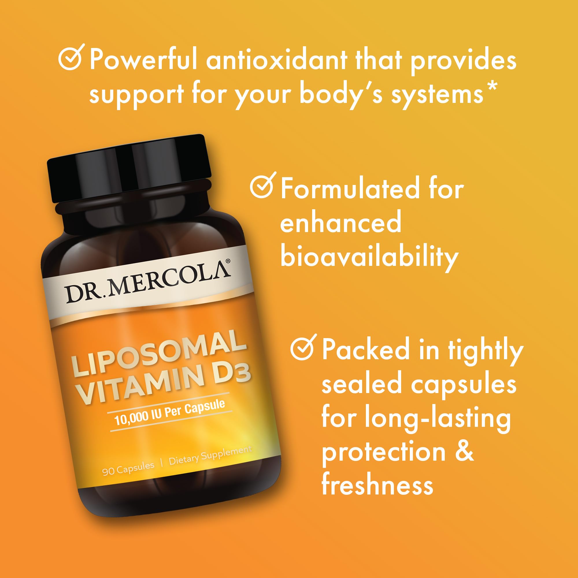 Foto 5 pulgar | Suplemento Dr. Mercola De Vitamina D3 Liposomal, 10 000 Ui, 90 Cápsulas - Venta Internacional.