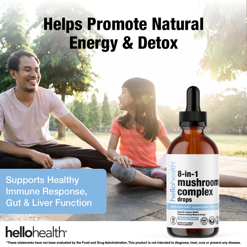Foto 5 pulgar | Suplemento En Forma De Hongo 8 En 1 Hello Health, 60 Ml - Venta Internacional.