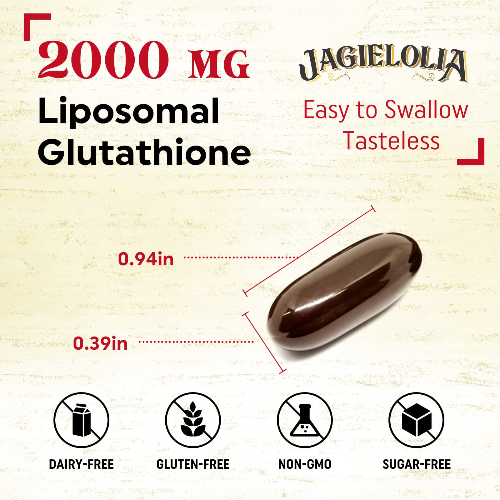 Foto 7 pulgar | Suplemento De Glutatión Liposomal Jagielolia 2000 Mg 240 Cápsulas Blandas - Venta Internacional.