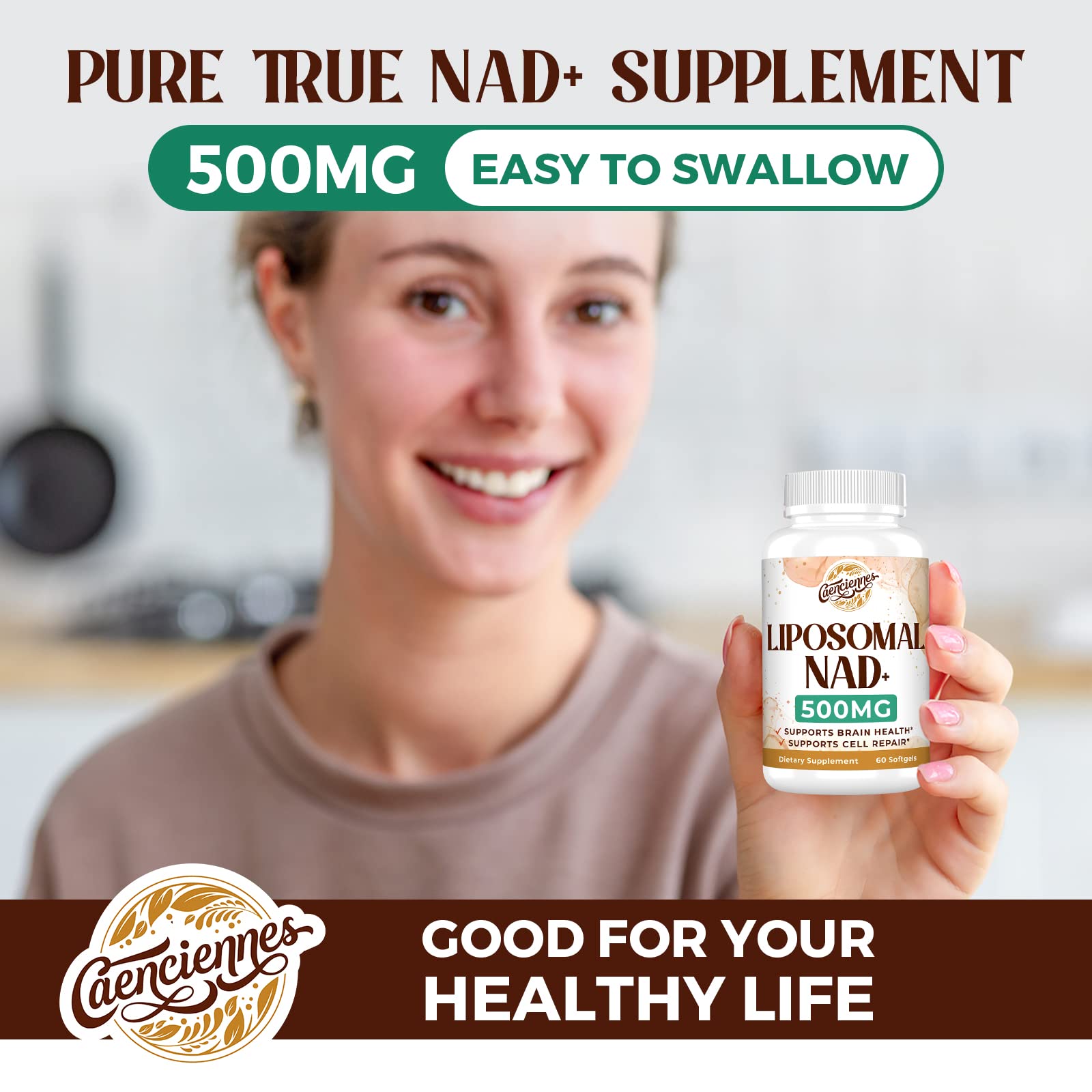 Foto 7 pulgar | Suplemento Caenciennes Liposomal Nad+ 500 Mg 360 Porciones - Venta Internacional
