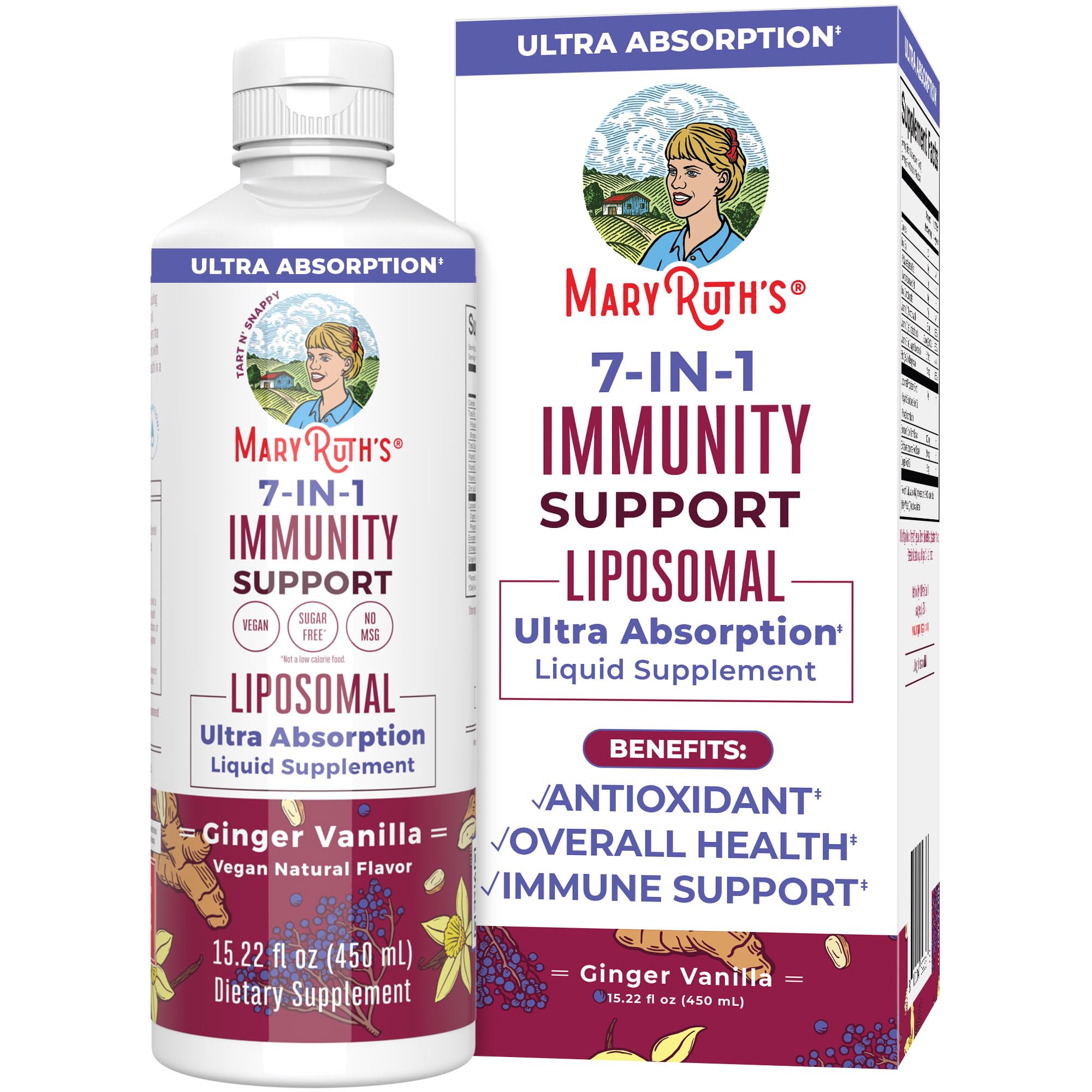 Foto 2 pulgar | Complemente El Líquido De Saúco De Maryruth Con Vitamina C Y Zinc - Venta Internacional.