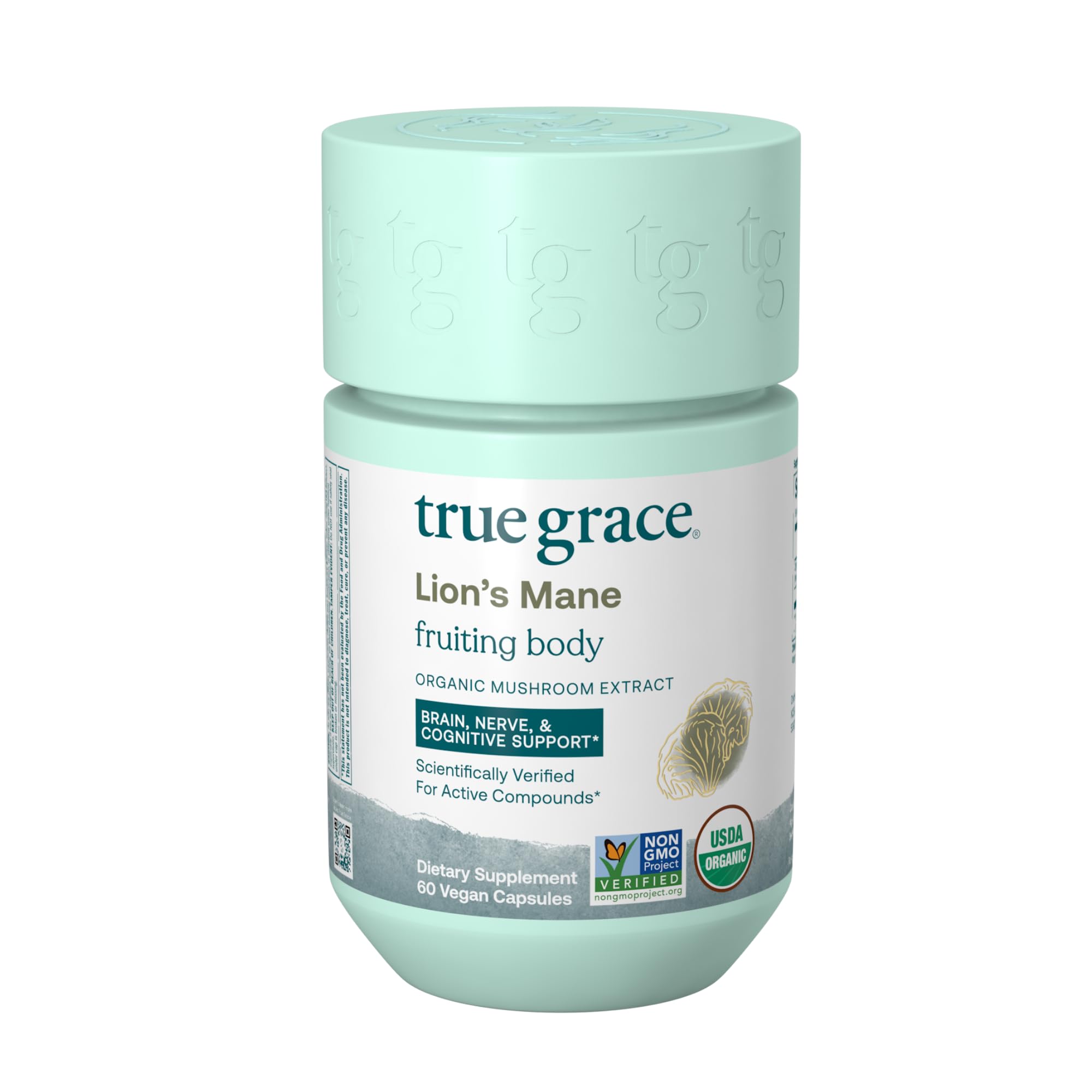 Foto 2 pulgar | Suplemento True Grace Mushroom Lion's Mane Brain Brain Support 60 Cápsulas - Venta Internacional.