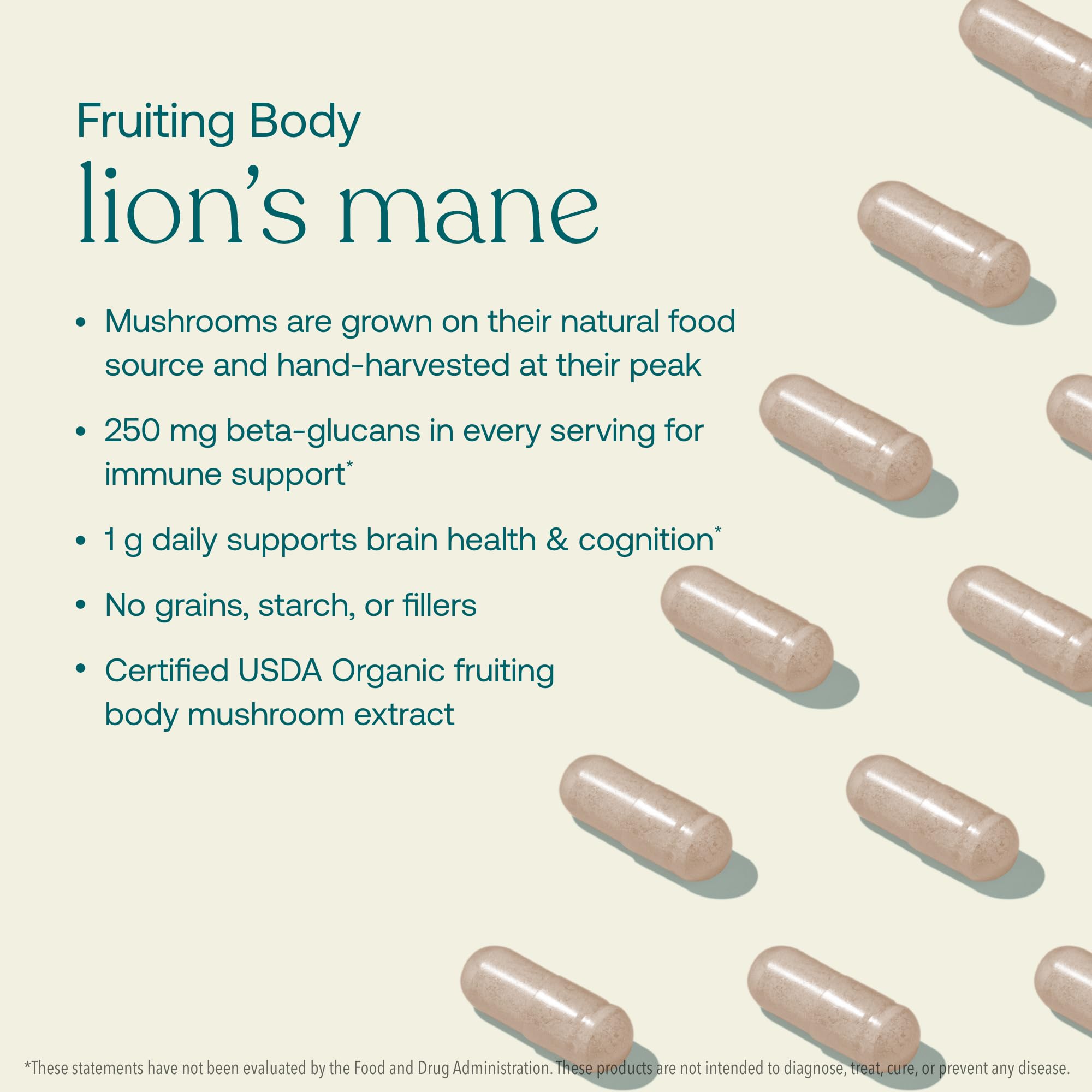 Foto 4 pulgar | Suplemento True Grace Mushroom Lion's Mane Brain Brain Support 60 Cápsulas - Venta Internacional.