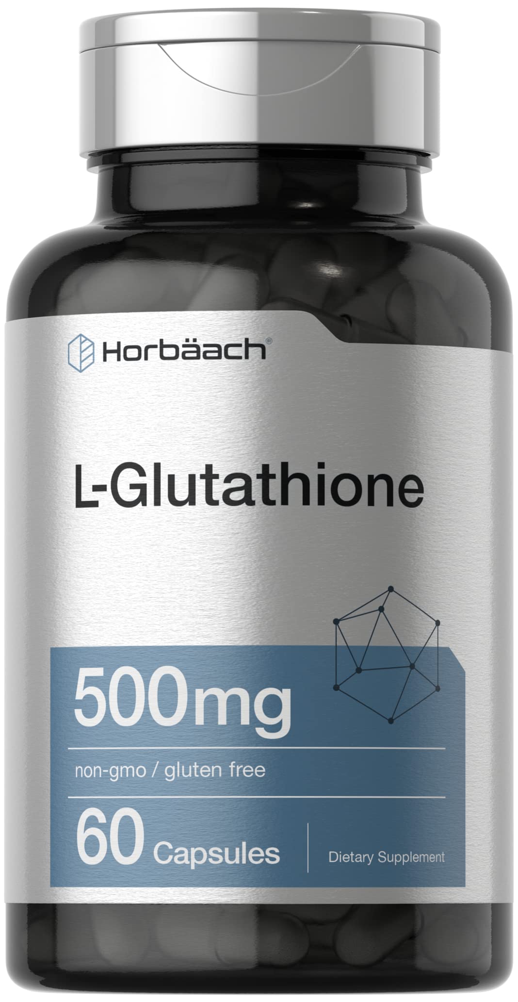 Foto 1 | Suplemento Horbäach De L-glutatión, 500 Mg, Reducido, 60 Cápsulas - Venta Internacional.