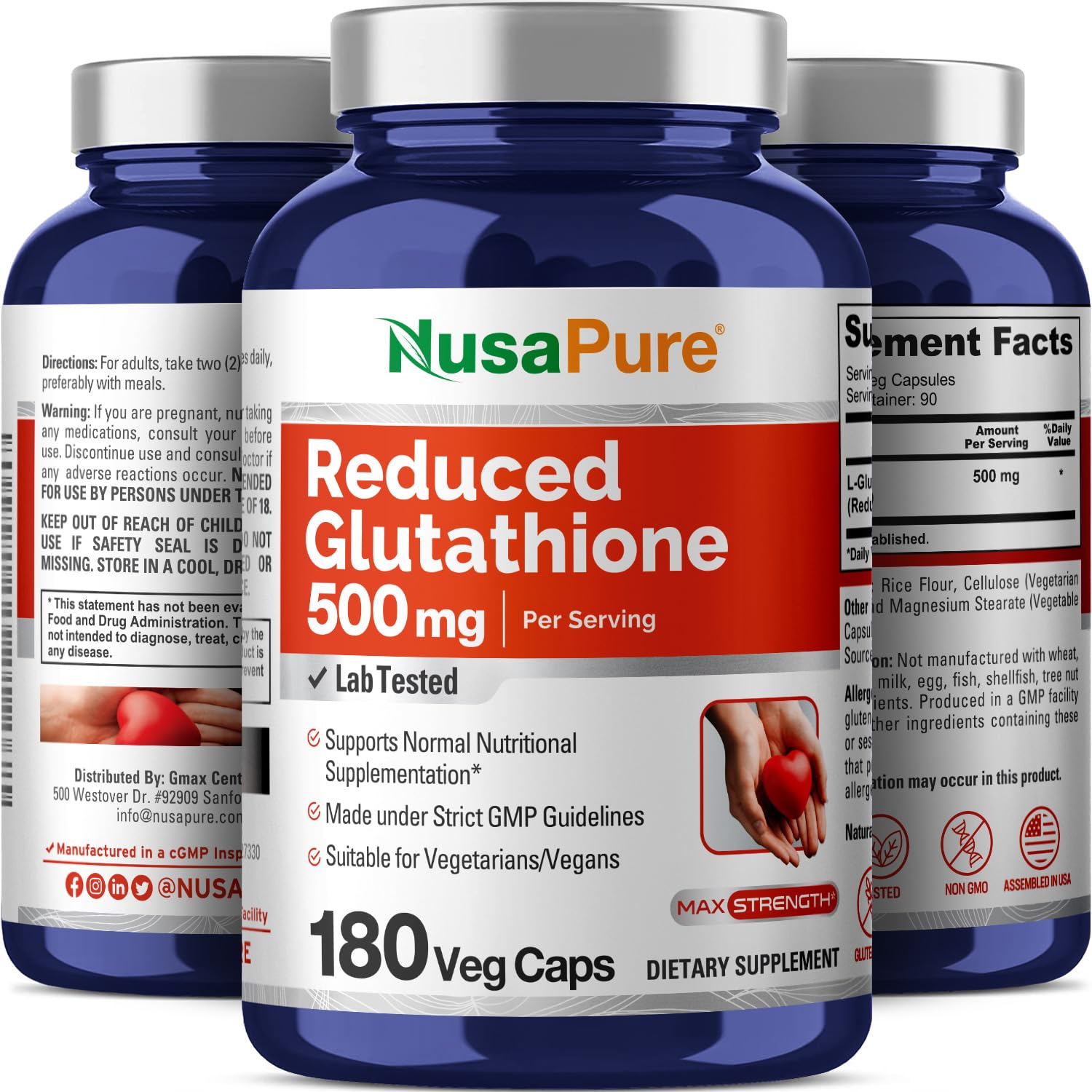 Foto 5 pulgar | Suplemento Nusapure 500 mg 180 Cápsulas - Venta Internacional