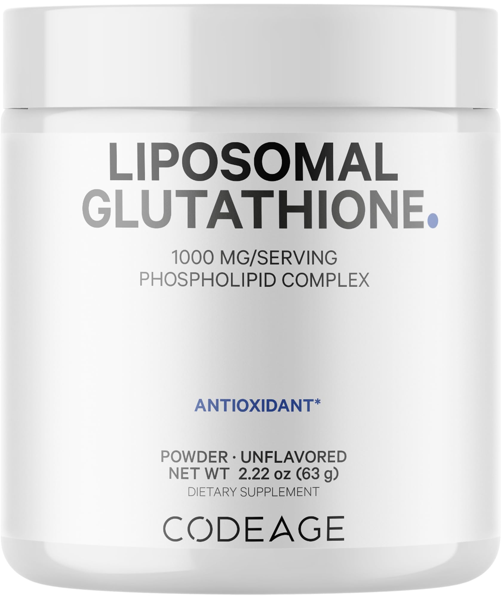 Foto 2 pulgar | Suplemento De Glutatión Liposomal Codeage, 1000 Mg, 60 Porciones - Venta Internacional.