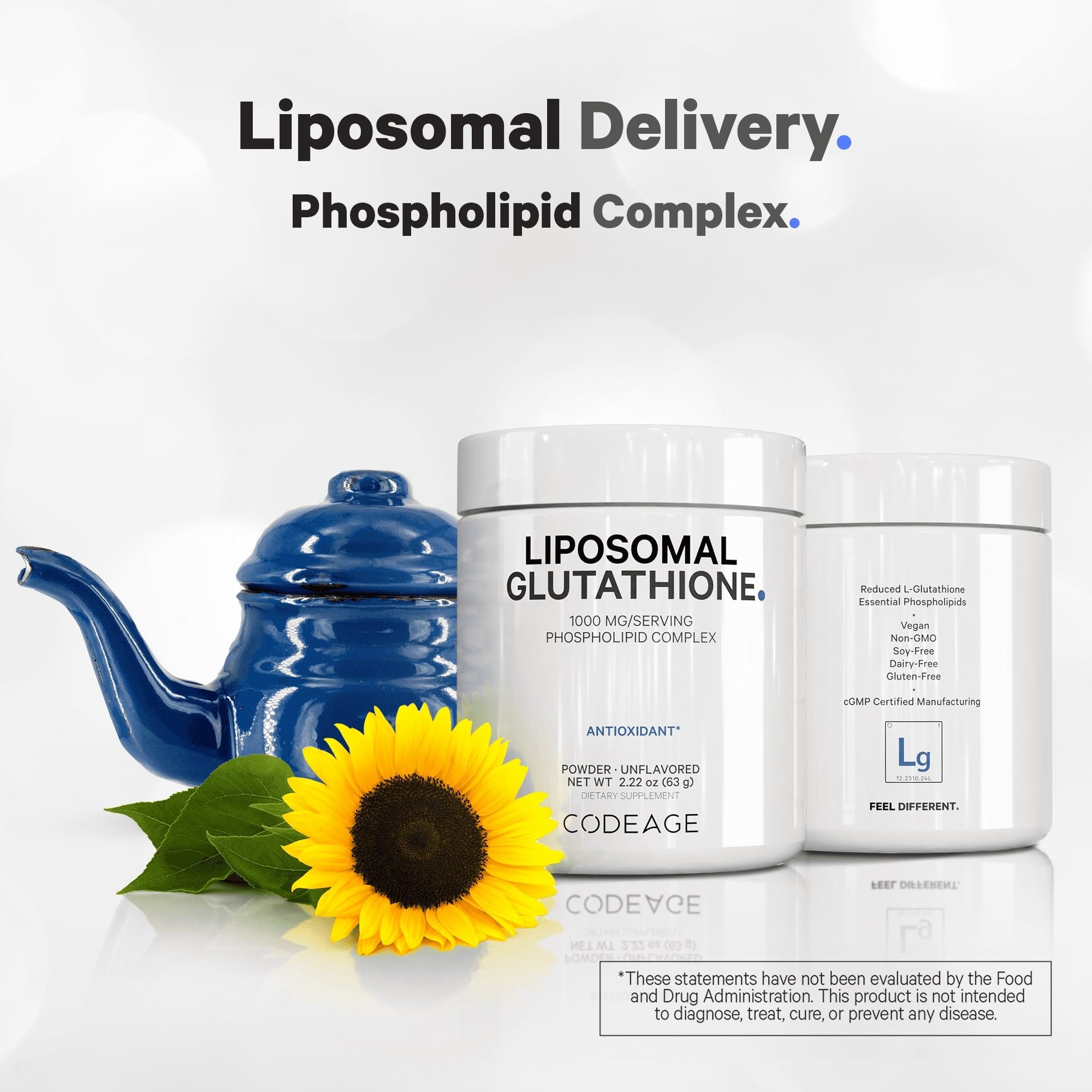 Foto 6 pulgar | Suplemento De Glutatión Liposomal Codeage, 1000 Mg, 60 Porciones - Venta Internacional.