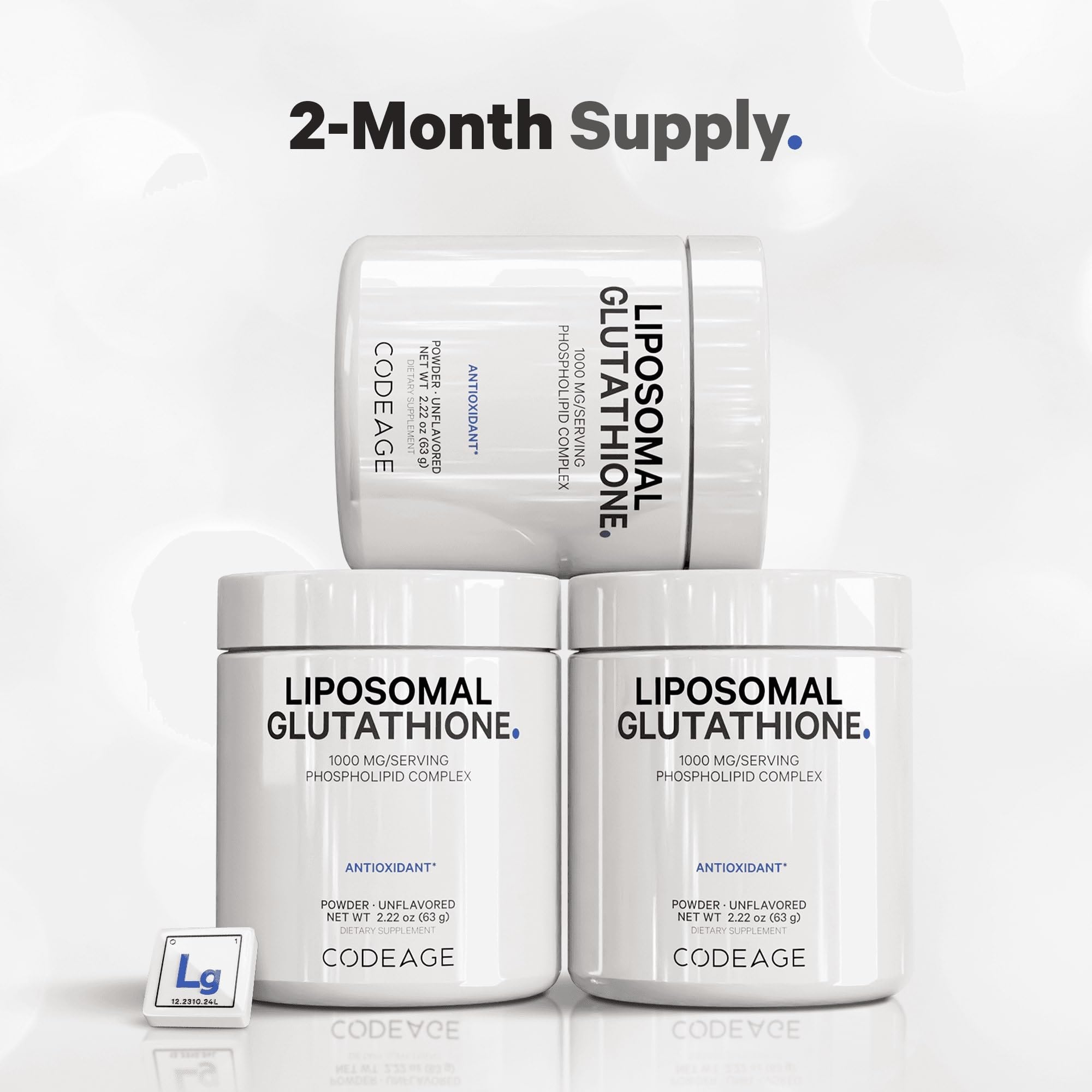 Foto 7 pulgar | Suplemento De Glutatión Liposomal Codeage, 1000 Mg, 60 Porciones - Venta Internacional.