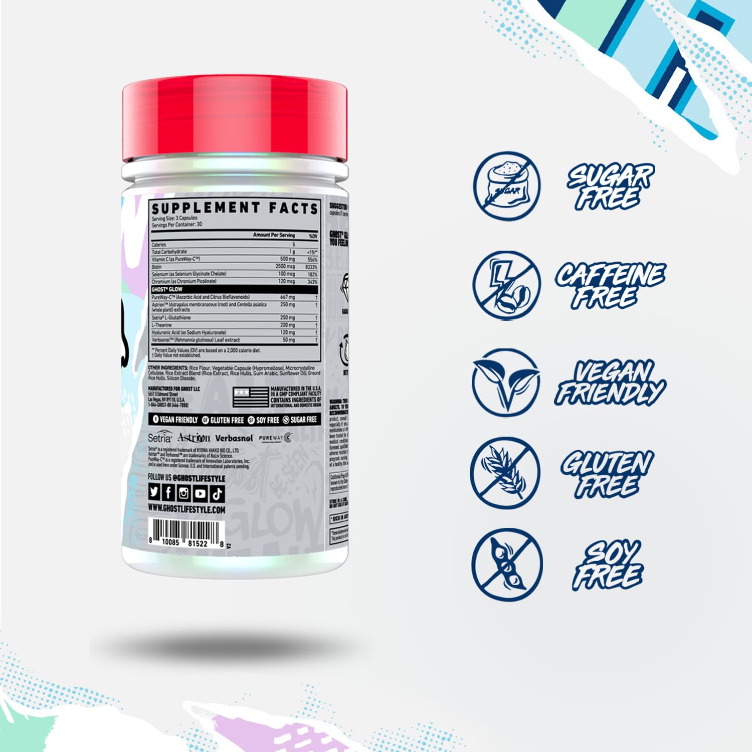 Foto 6 pulgar | Suplemento Ghost Glow Capsules 90 Veganos Sin Gluten - Venta Internacional.
