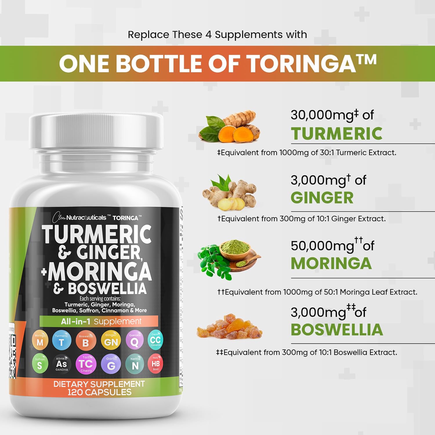 Foto 3 | Supplement Clean Nutraceuticals, Cúrcuma Y Curcumina, 30 000 Mg - Venta Internacional.