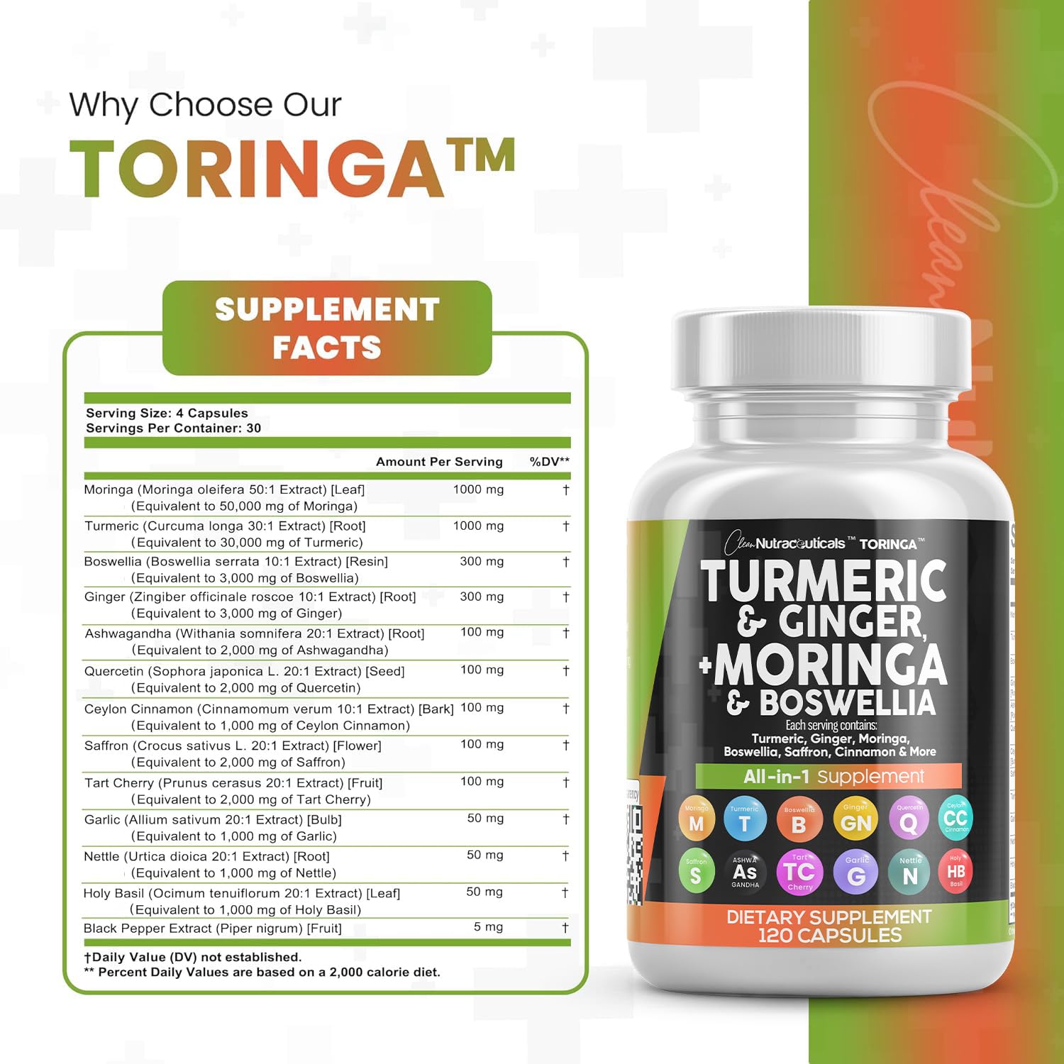 Foto 5 pulgar | Supplement Clean Nutraceuticals, Cúrcuma Y Curcumina, 30 000 Mg - Venta Internacional.