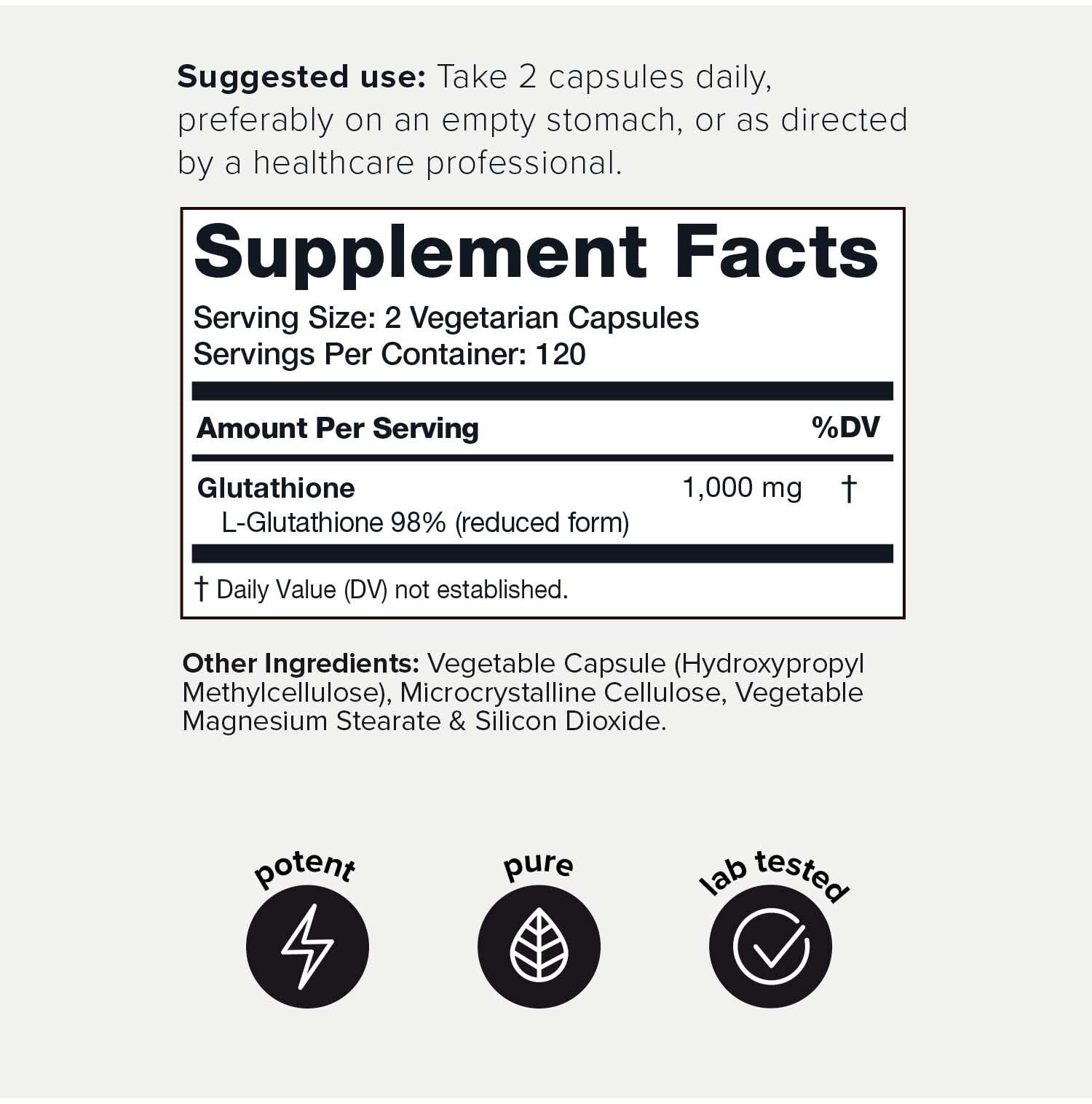 Foto 3 pulgar | Suplemento De Glutatión Toniiq Ultra High Strength 1000 Mg - Venta Internacional.