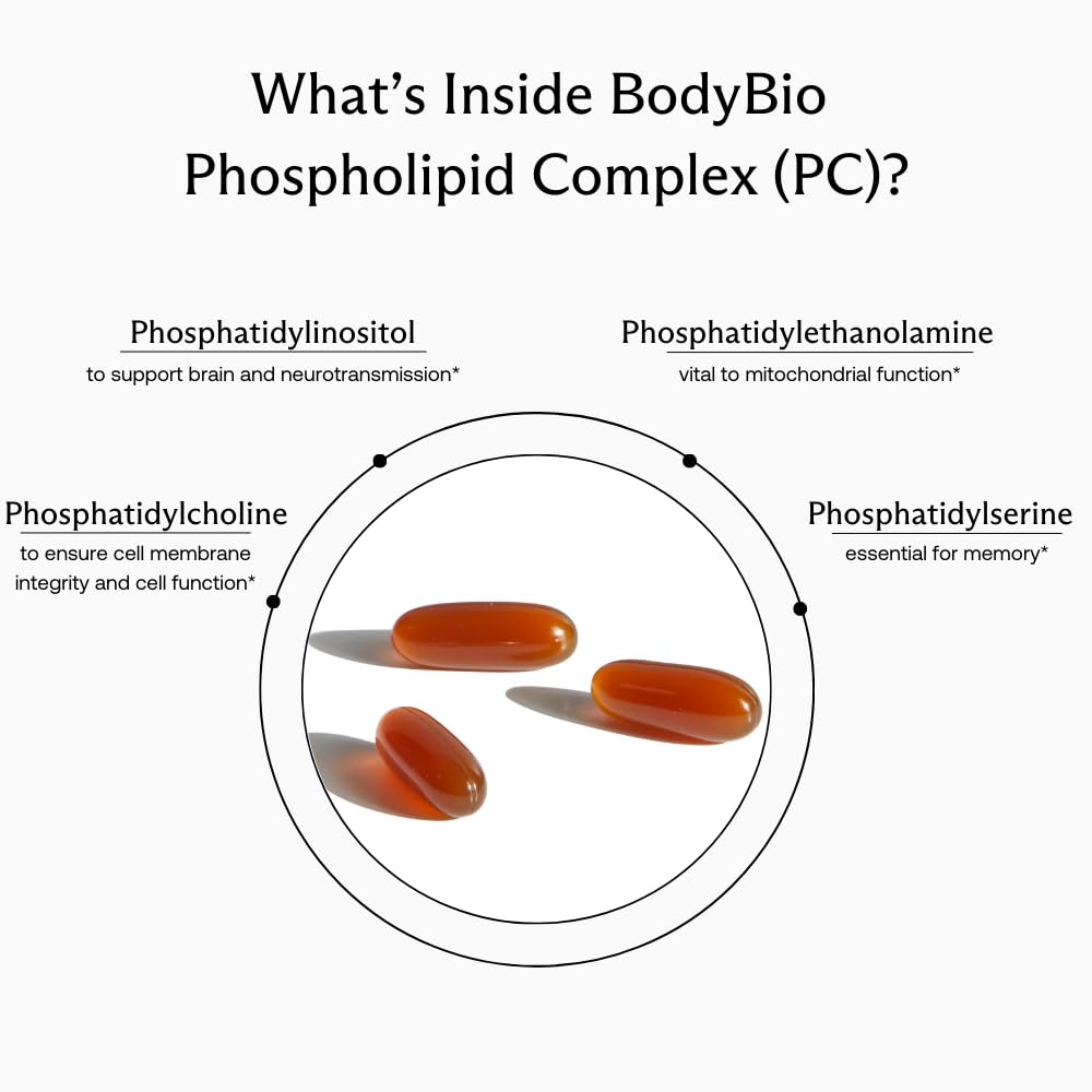 Foto 6 pulgar | Suplemento Bodybio Phospholipid Complex 100 Cápsulas - Venta Internacional