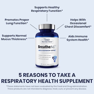 Foto 2 | Suplemento 1md Nutrition Breathmed Lung Respiratory Support 60 Cápsulas- Venta Internacional