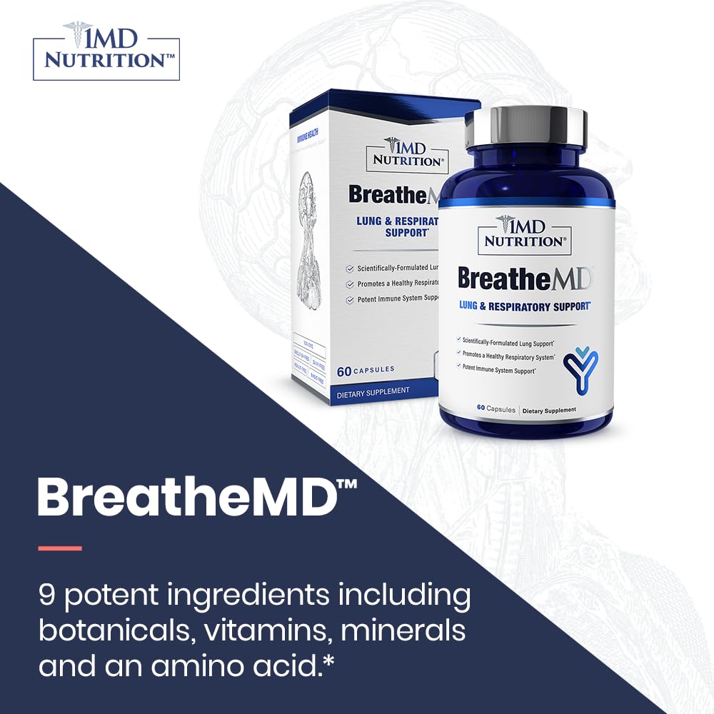 Foto 4 pulgar | Suplemento 1md Nutrition Breathmed Lung Respiratory Support 60 Cápsulas- Venta Internacional