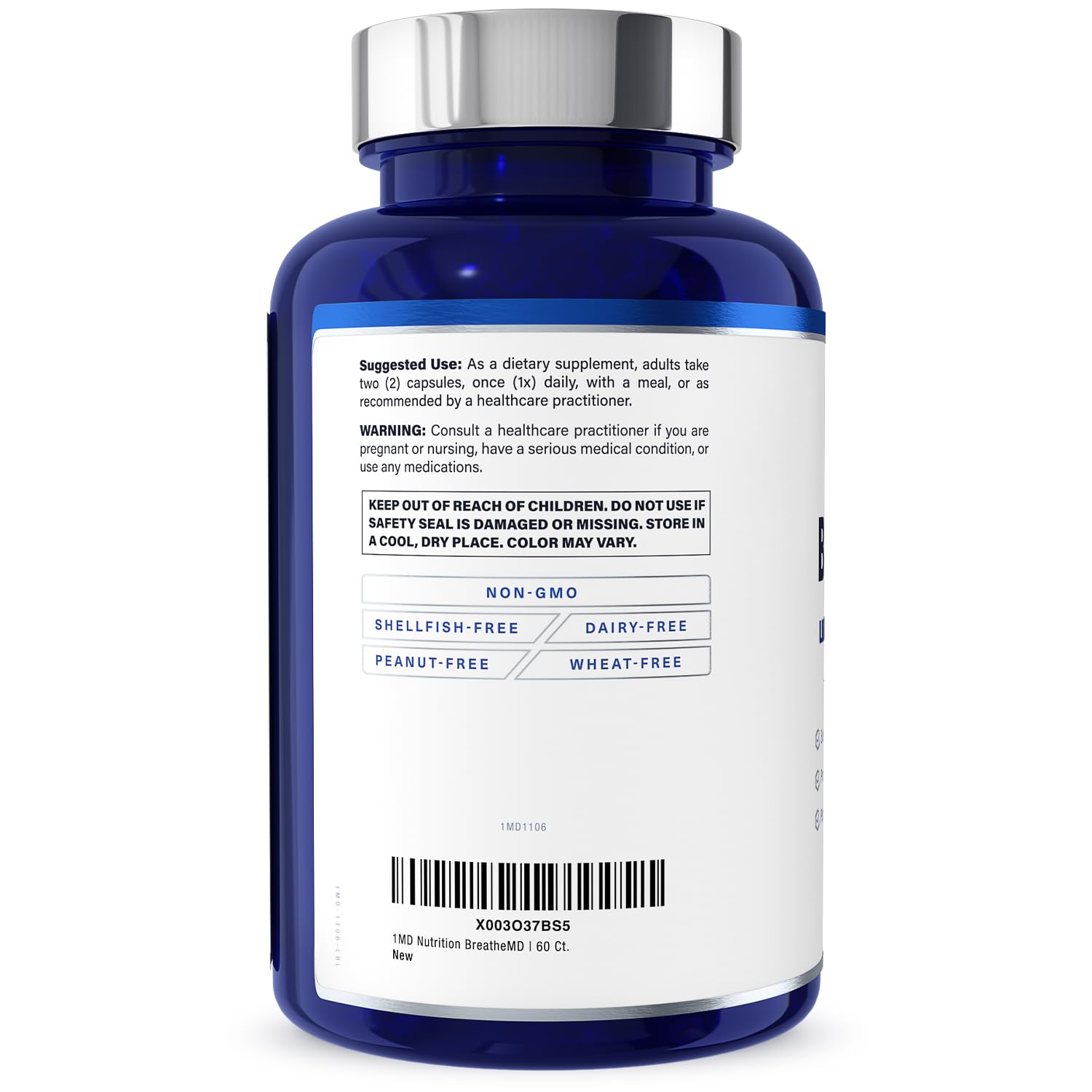Foto 6 | Suplemento 1md Nutrition Breathmed Lung Respiratory Support 60 Cápsulas- Venta Internacional