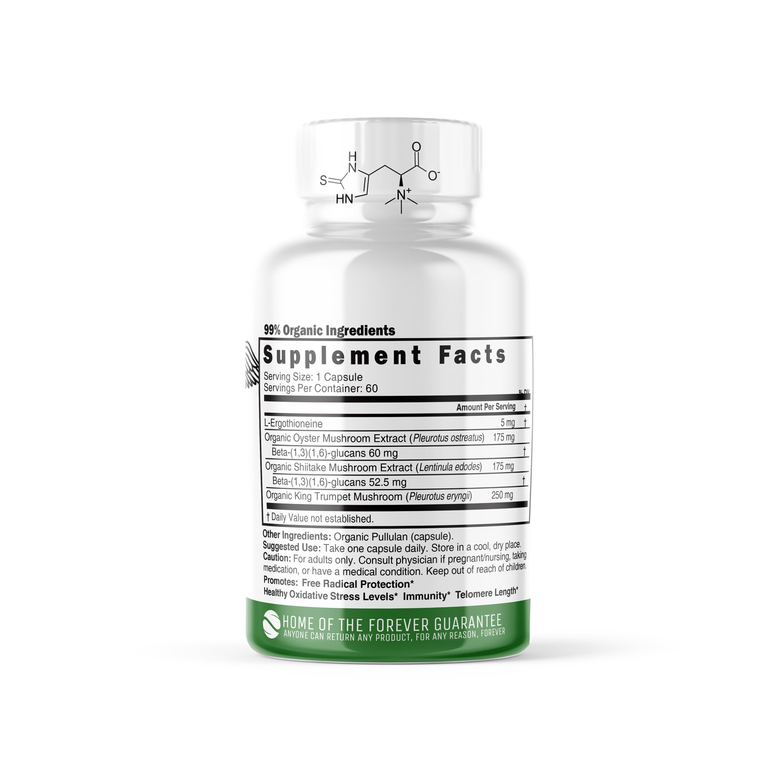 Foto 3 pulgar | Suplementos De Extractos De Hongos Nutri L Ergotioneine De 5 Mg Y 600 Mg - Venta Internacional.