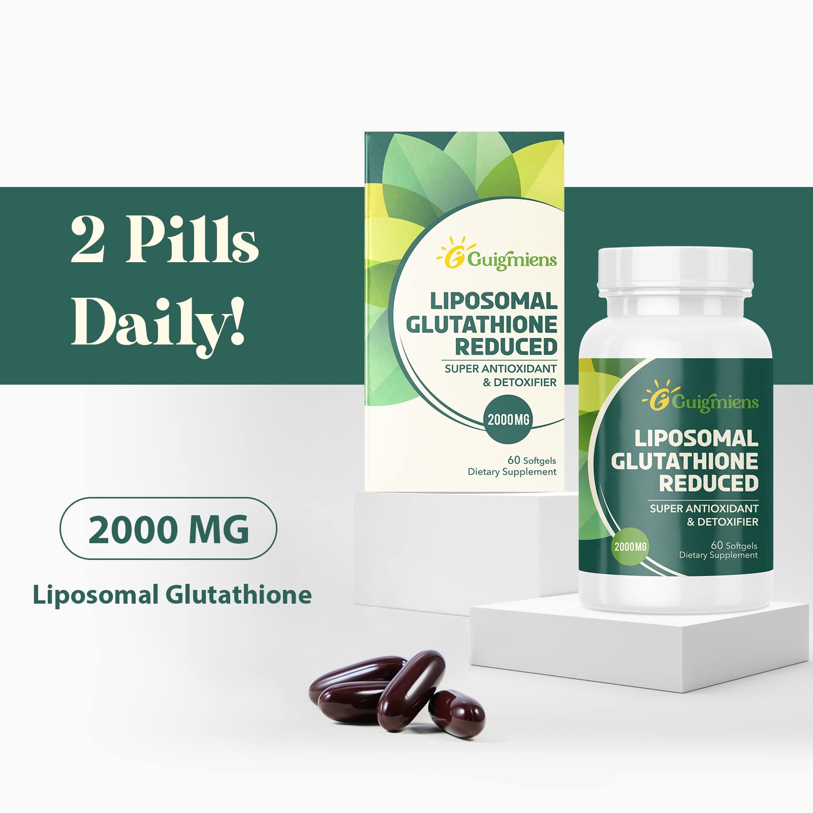 Foto 8 pulgar | Suplemento De Glutatión Liposomal De Guigmiens, 2000 Mg, 120 Unidades - Venta Internacional.