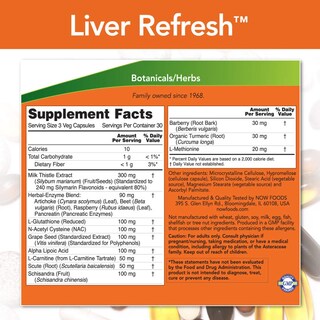 Foto 2 | Suplementos Now Foods Liver Refresh 90 Cápsulas - Venta Internacional