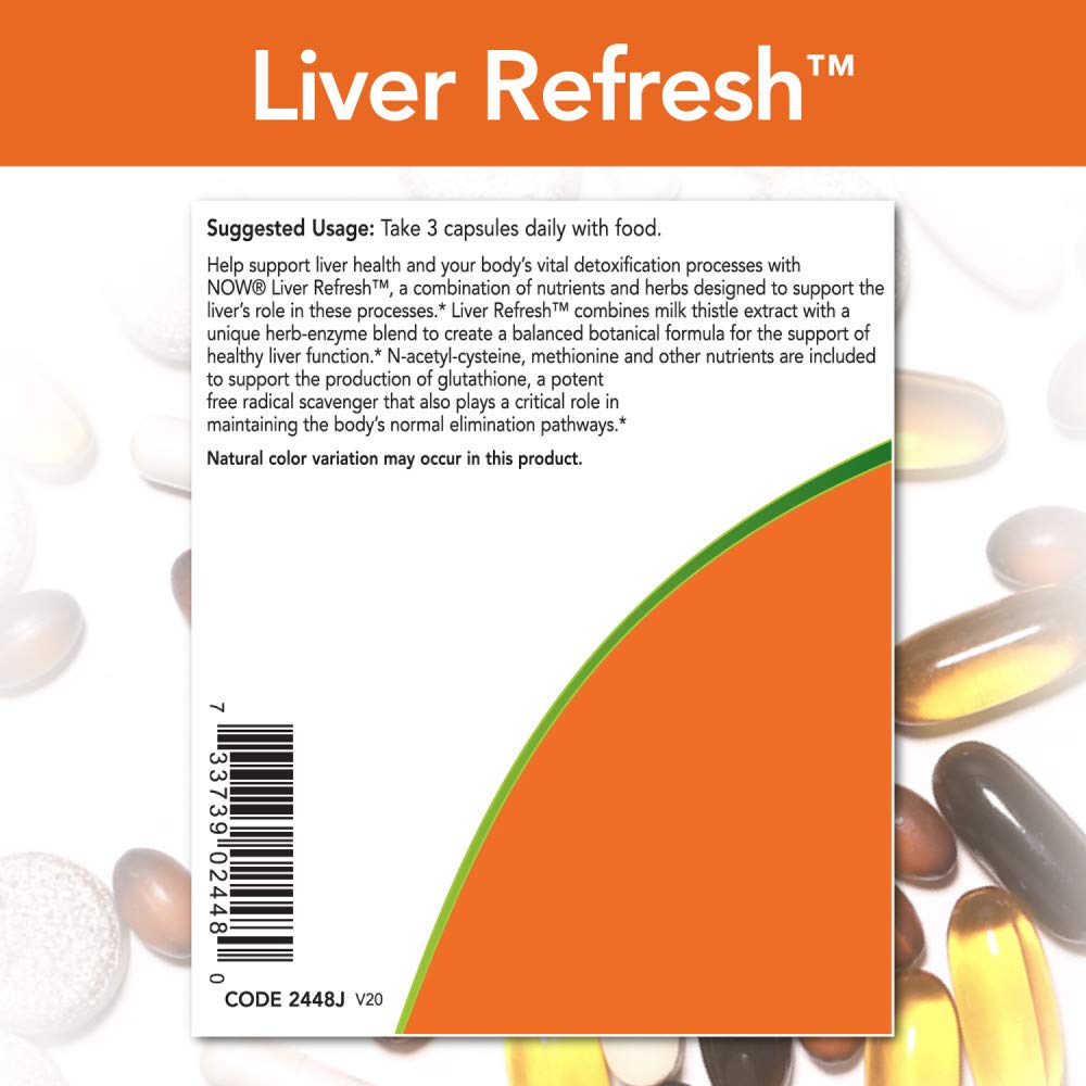 Foto 4 pulgar | Suplementos Now Foods Liver Refresh 90 Cápsulas - Venta Internacional