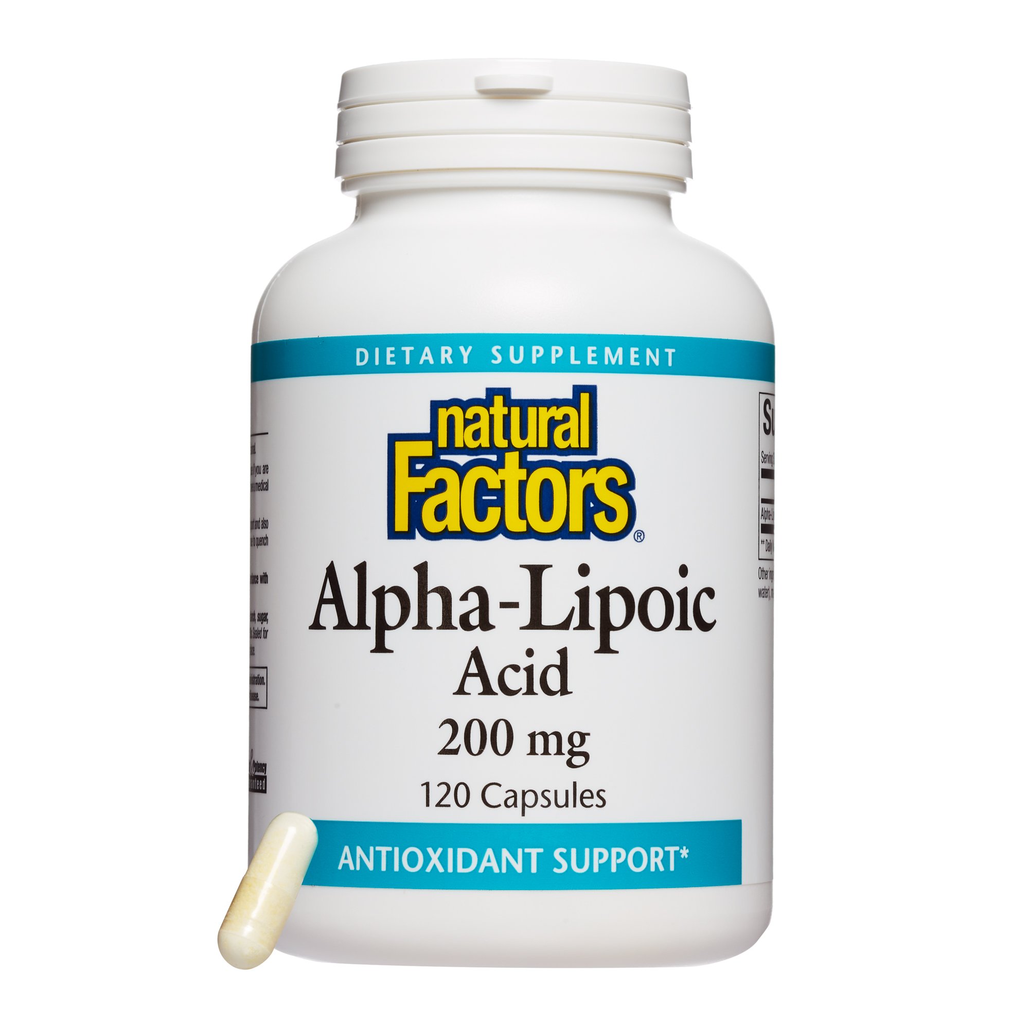 Foto 2 pulgar | Suplemento De Ácido Alfa Lipoico De Natural Factors 200 Mg 120 Cápsulas - Venta Internacional.