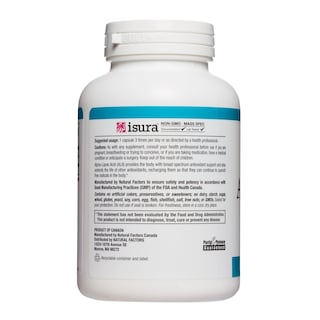 Foto 4 | Suplemento De Ácido Alfa Lipoico De Natural Factors 200 Mg 120 Cápsulas - Venta Internacional.
