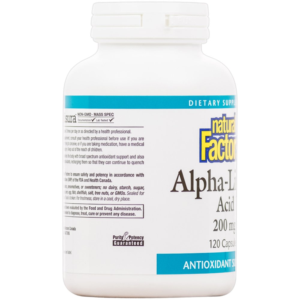 Foto 8 pulgar | Suplemento De Ácido Alfa Lipoico De Natural Factors 200 Mg 120 Cápsulas - Venta Internacional.