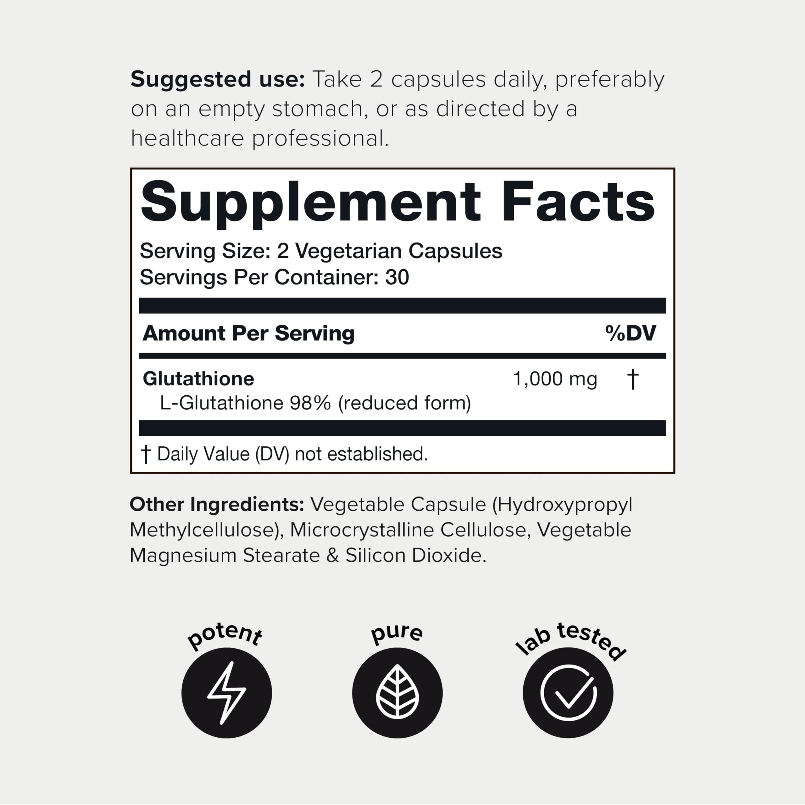 Foto 3 pulgar | Suplemento De Glutatión Toniiq Ultra High Strength 1000 Mg - Venta Internacional.