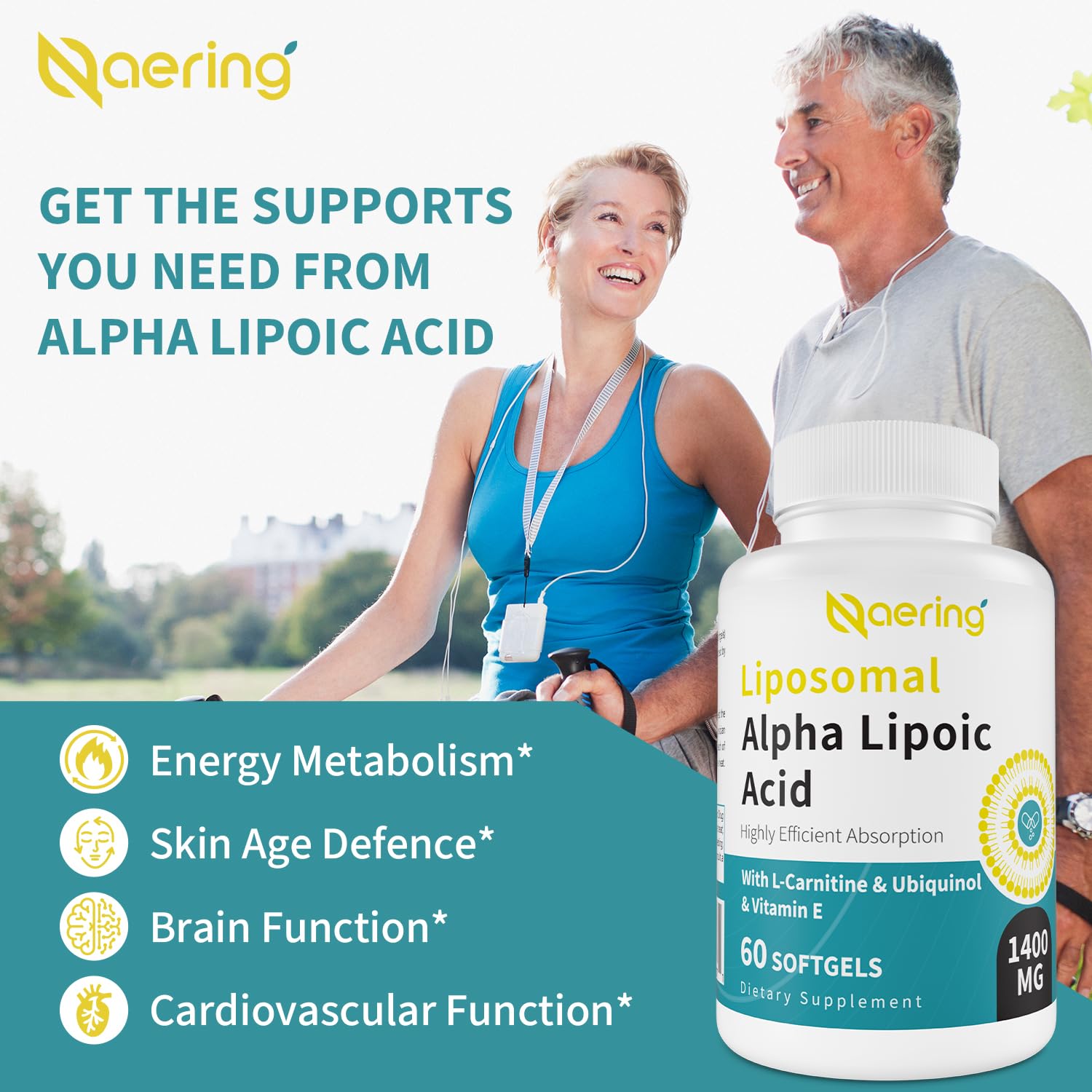 Foto 6 pulgar | Suplemento En Cápsulas Blandas De 1400 Mg De Ácido Alfa Liposomal Alfa Lipoico - Venta Internacional.