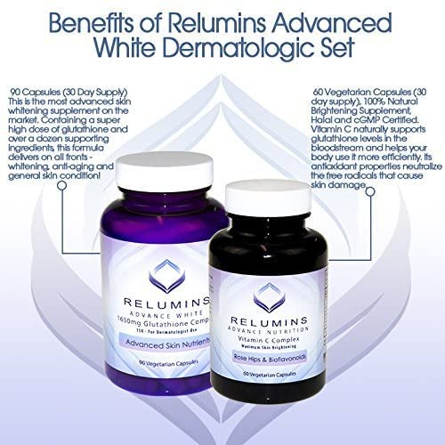 Foto 4 pulgar | Set De Suplementos Relumins Advanced White Con Glutatión 1650 Mg - Venta Internacional.