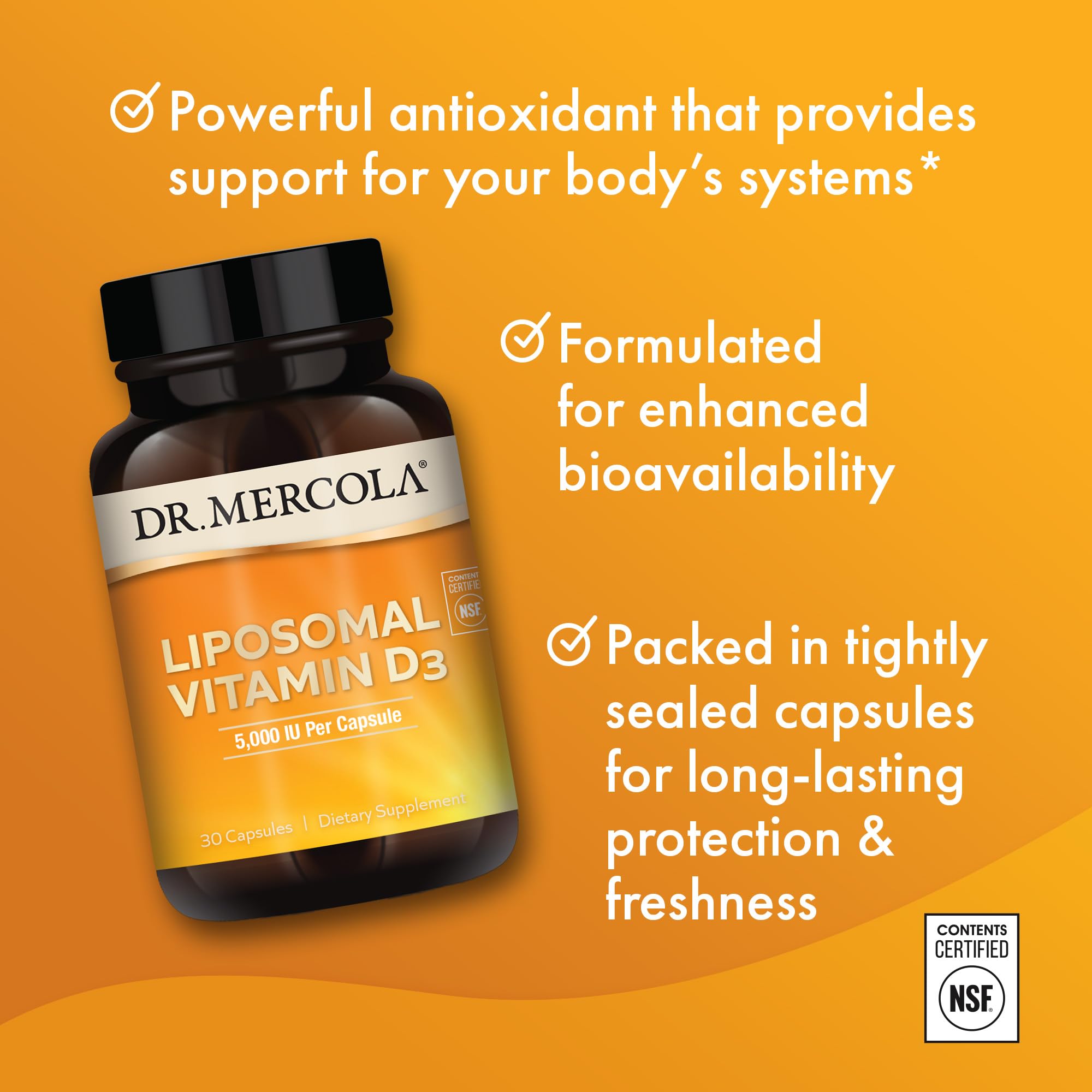 Foto 5 pulgar | Suplemento De Vitamina D3 Liposomal Del Dr. Mercola 5000 Ui 30 Cápsulas - Venta Internacional.