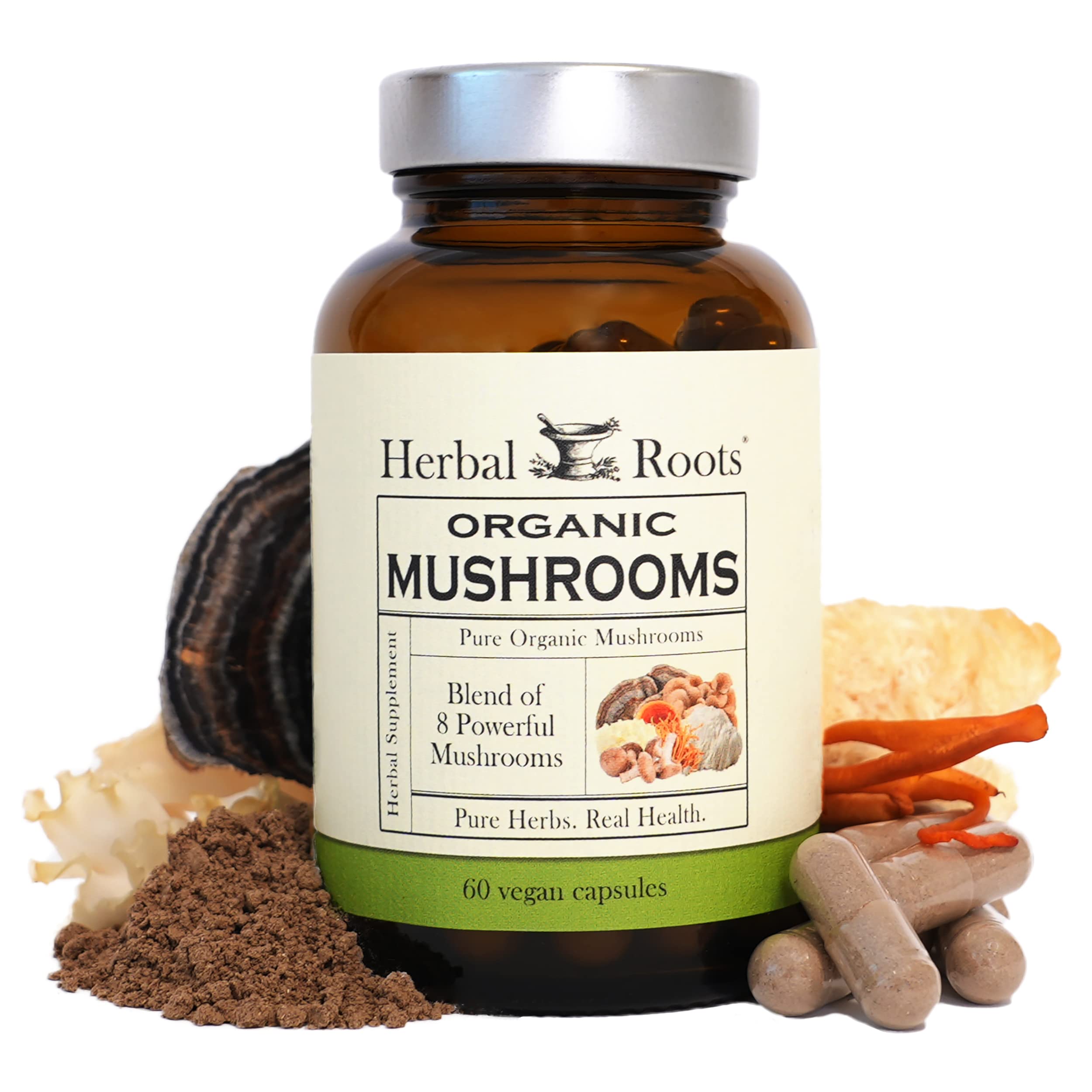 Foto 2 pulgar | Cápsulas De Suplemento Herbal Roots Mushroom Blend 8 Organic - Venta Internacional.