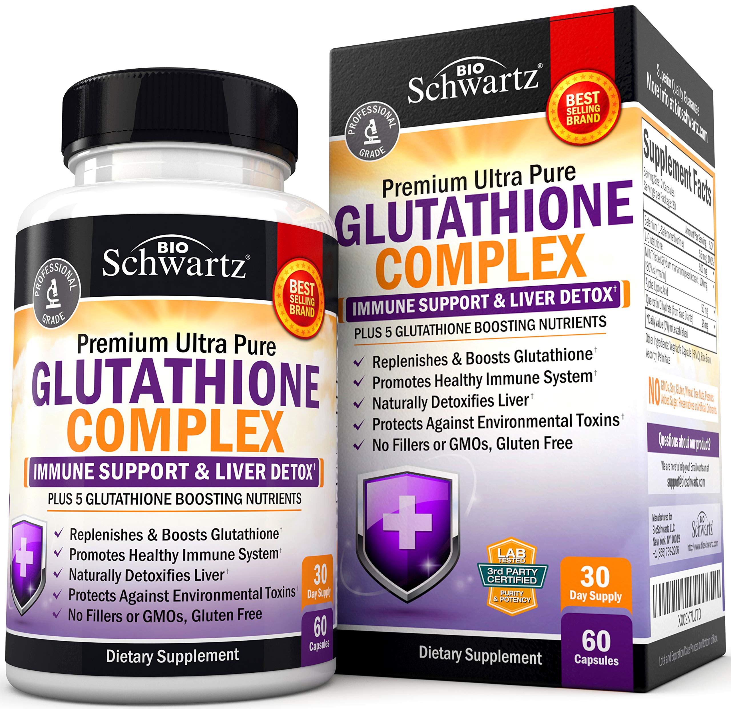 Foto 2 pulgar | Suplemento Bioschwartz Glutatión Complex 500 Mg 60 Cápsulas- Venta Internacional