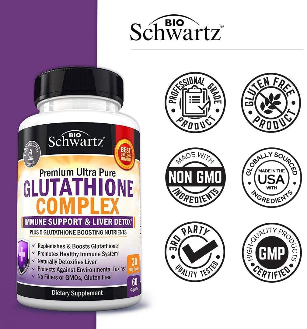 Foto 6 pulgar | Suplemento Bioschwartz Glutatión Complex 500 Mg 60 Cápsulas- Venta Internacional