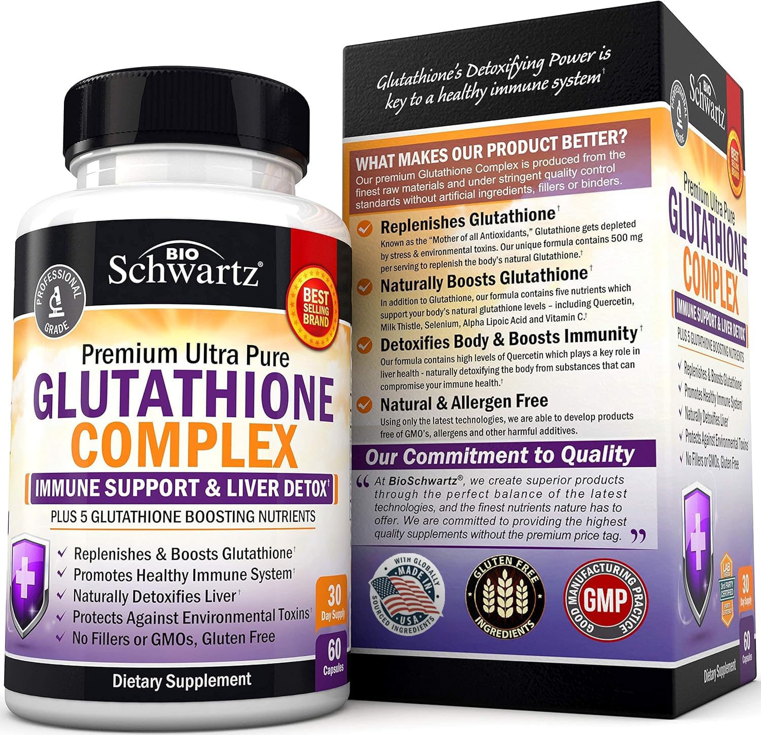 Foto 8 pulgar | Suplemento Bioschwartz Glutatión Complex 500 Mg 60 Cápsulas- Venta Internacional