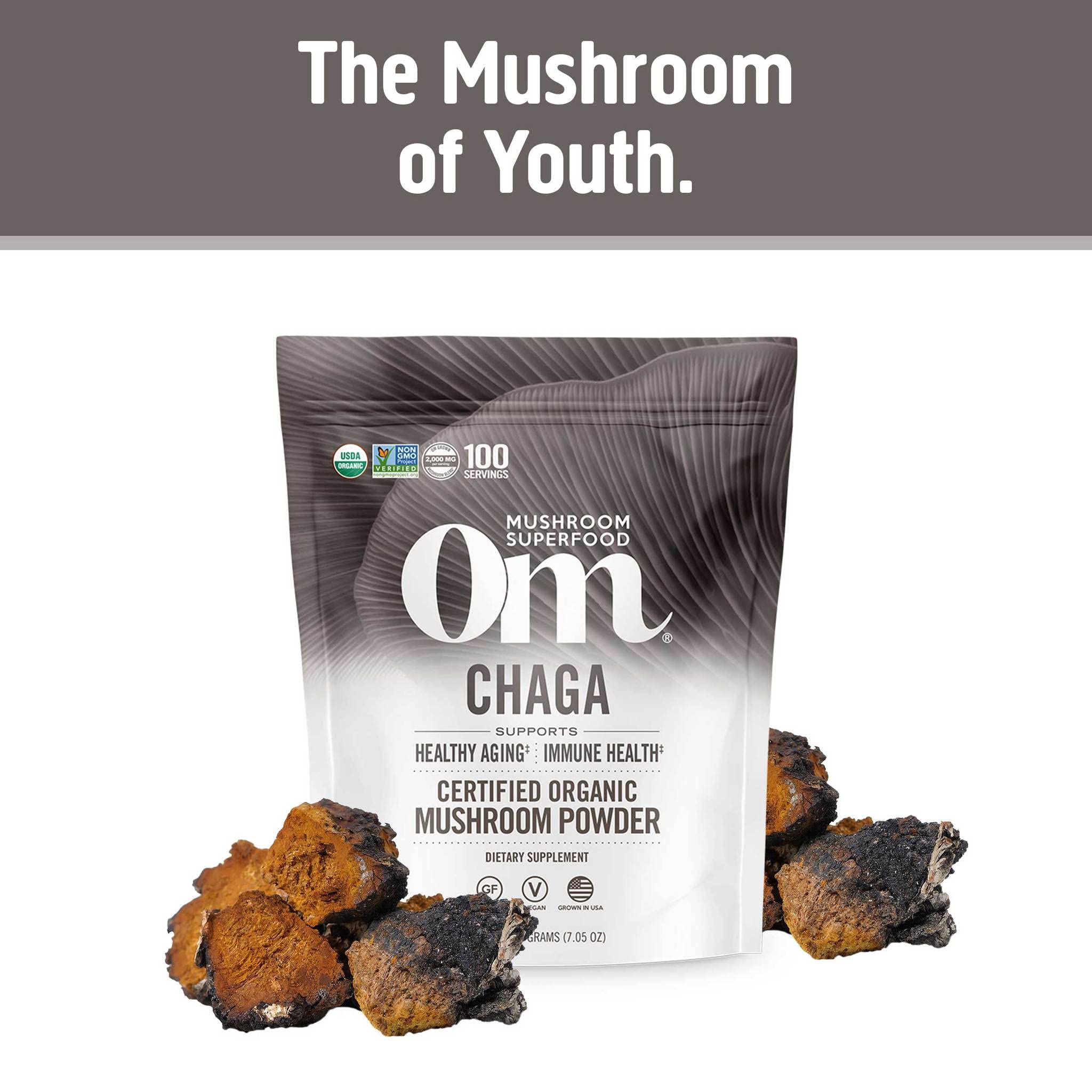 Foto 4 pulgar | Suplemento De Hongos Om Mushroom Superfood Chaga 200 G - Venta Internacional.