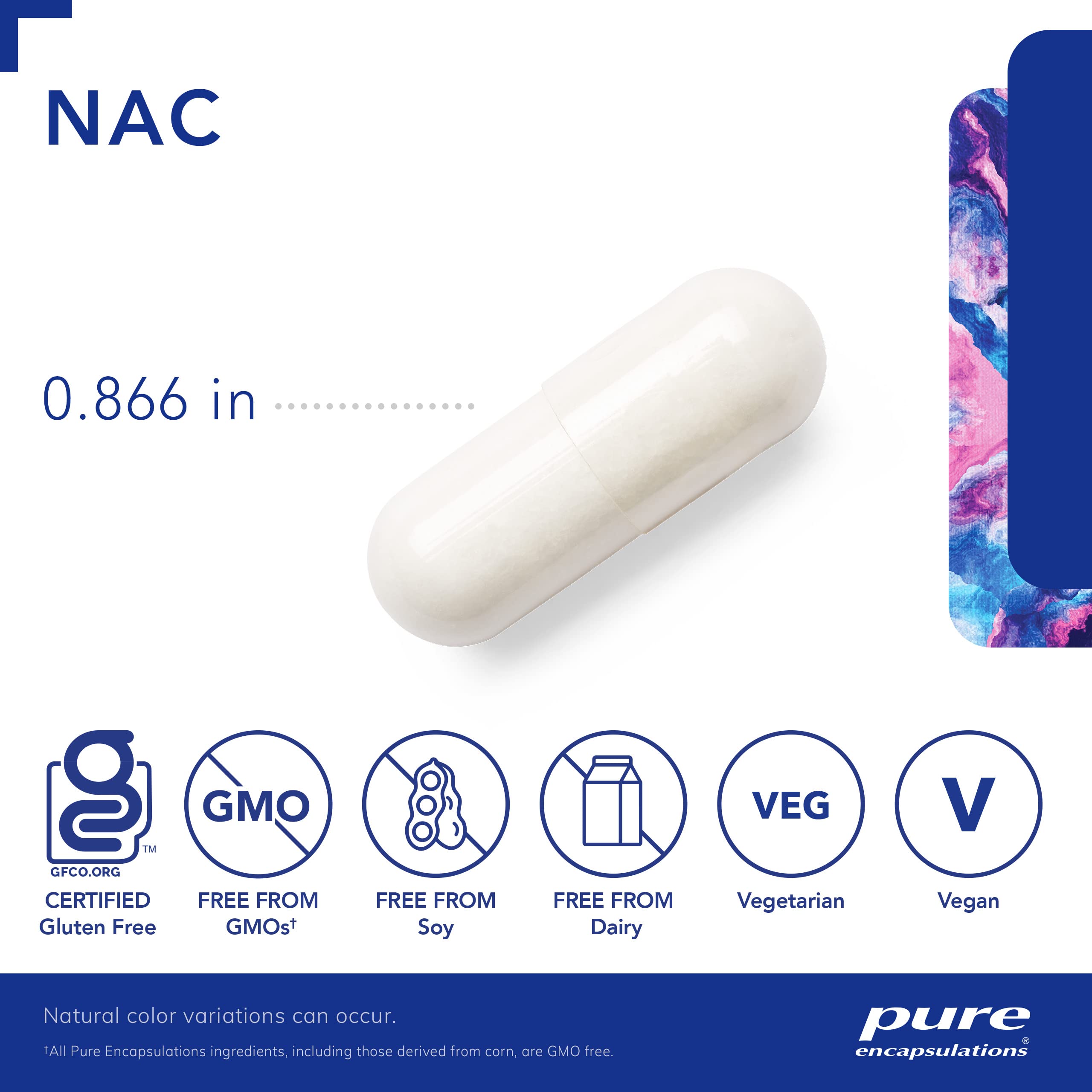 Foto 4 pulgar | Suplemento Pure Encapsulations Nac De 600 Mg Para Pulmón E Hígado - Venta Internacional.