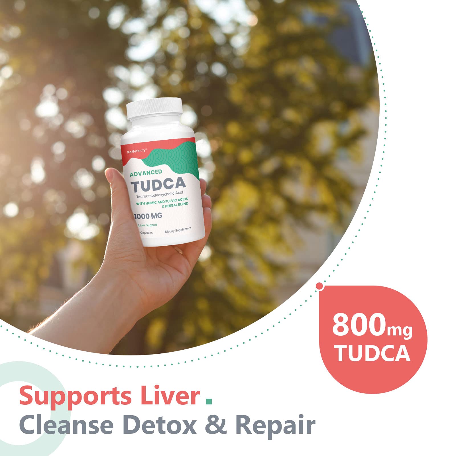Foto 5 pulgar | Suplementos Konefancy Tudca Liver 1000 Mg Con Mezcla De Hierbas 60 Cápsulas - Venta Internacional.