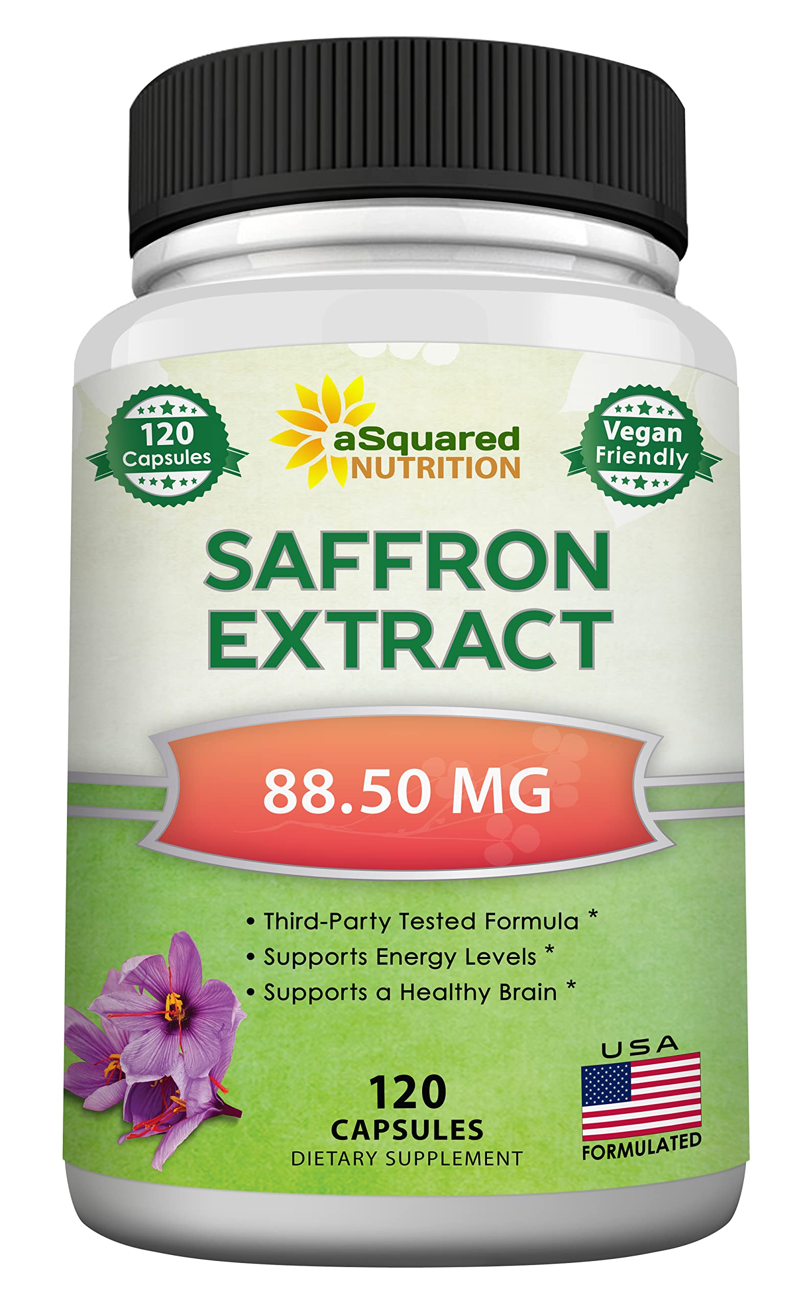 Foto 2 pulgar | Suplemento De Extracto De Azafrán De Squared Nutrition 88,50 Mg 120 Cápsulas - Venta Internacional.