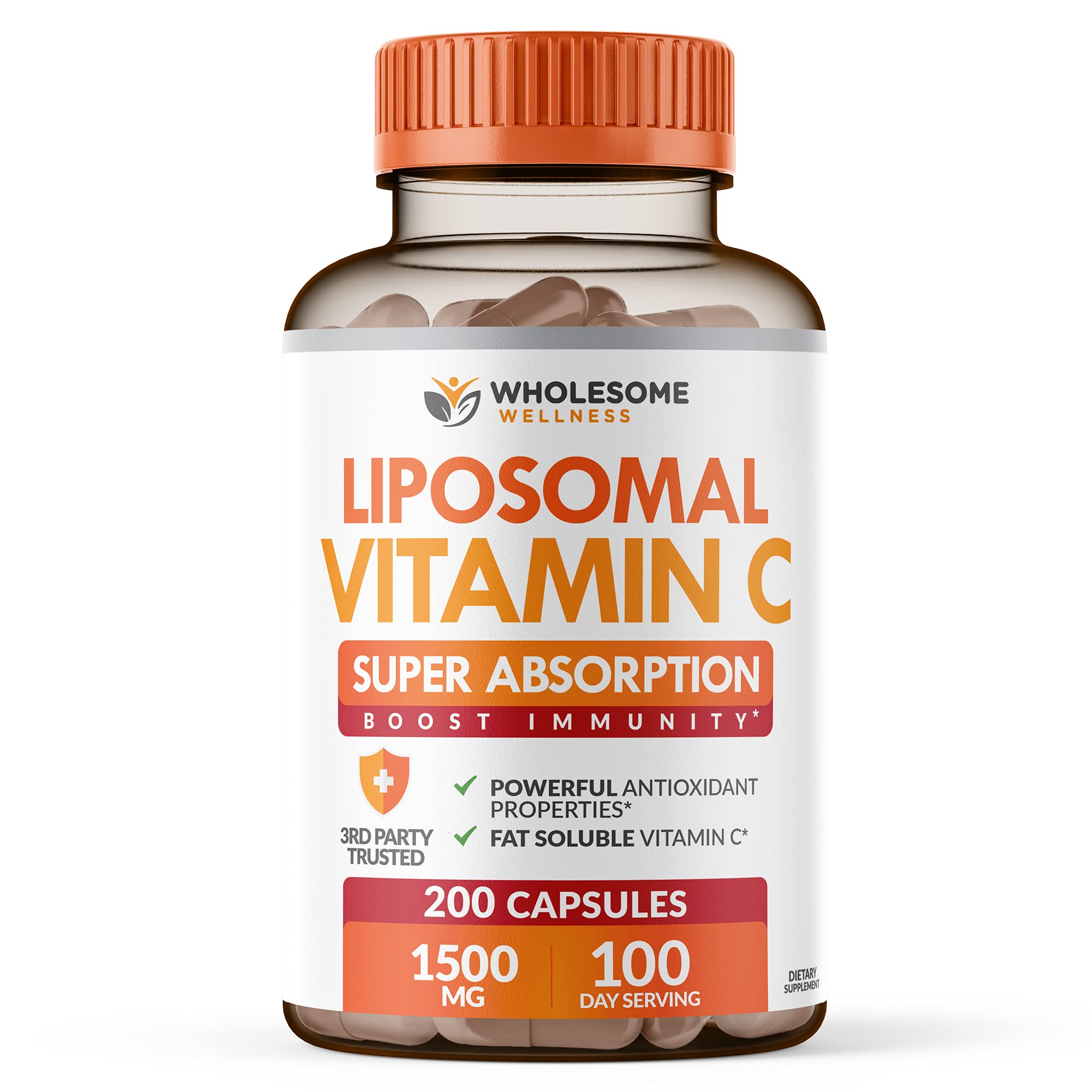 Foto 2 pulgar | Cápsulas De Vitamina C Wholesome Wellness 1500 Mg (200 Píldoras) - Venta Internacional.