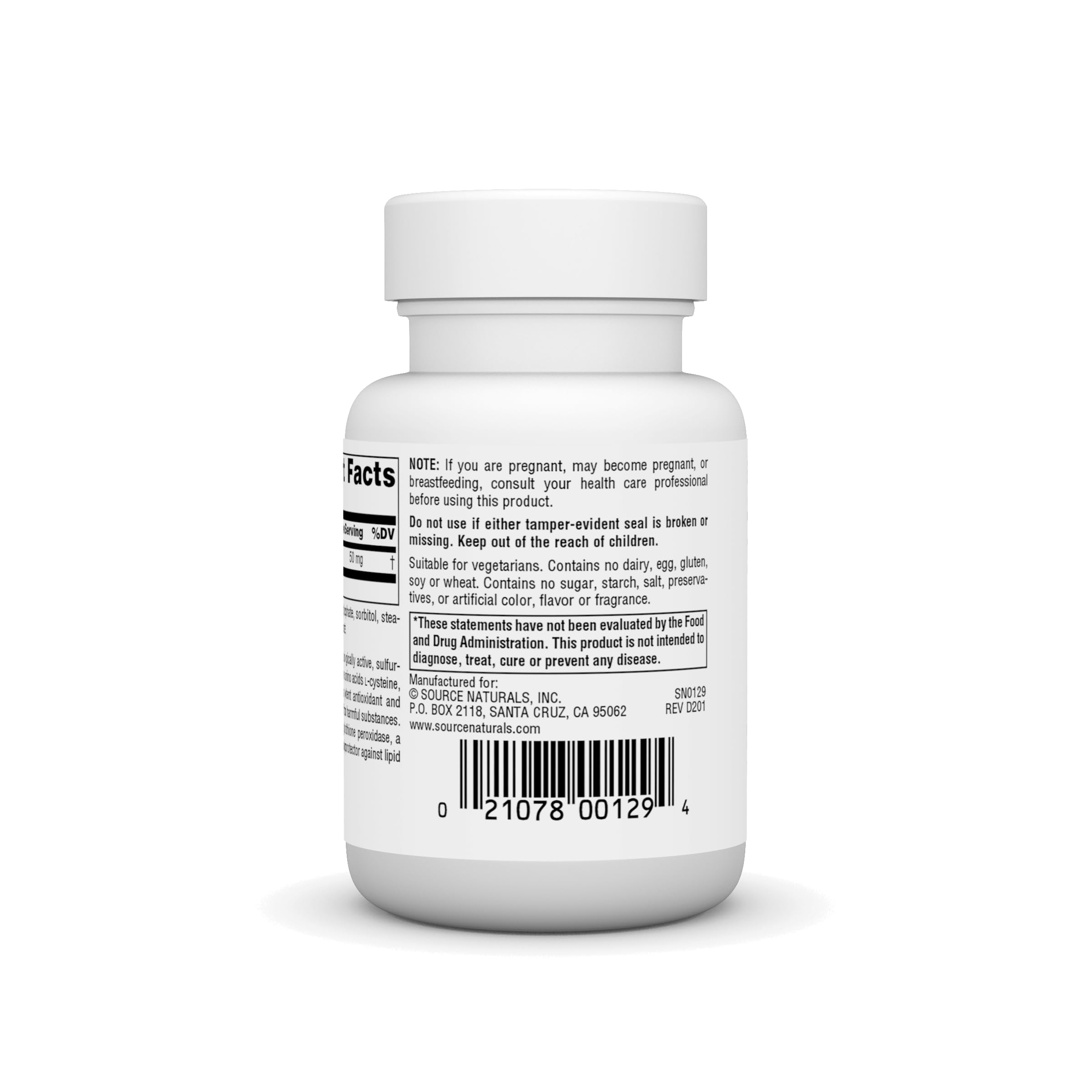 Foto 4 pulgar | Supplement Source Naturals Glutatión 50 Mg 60 Comprimidos - Venta Internacional.