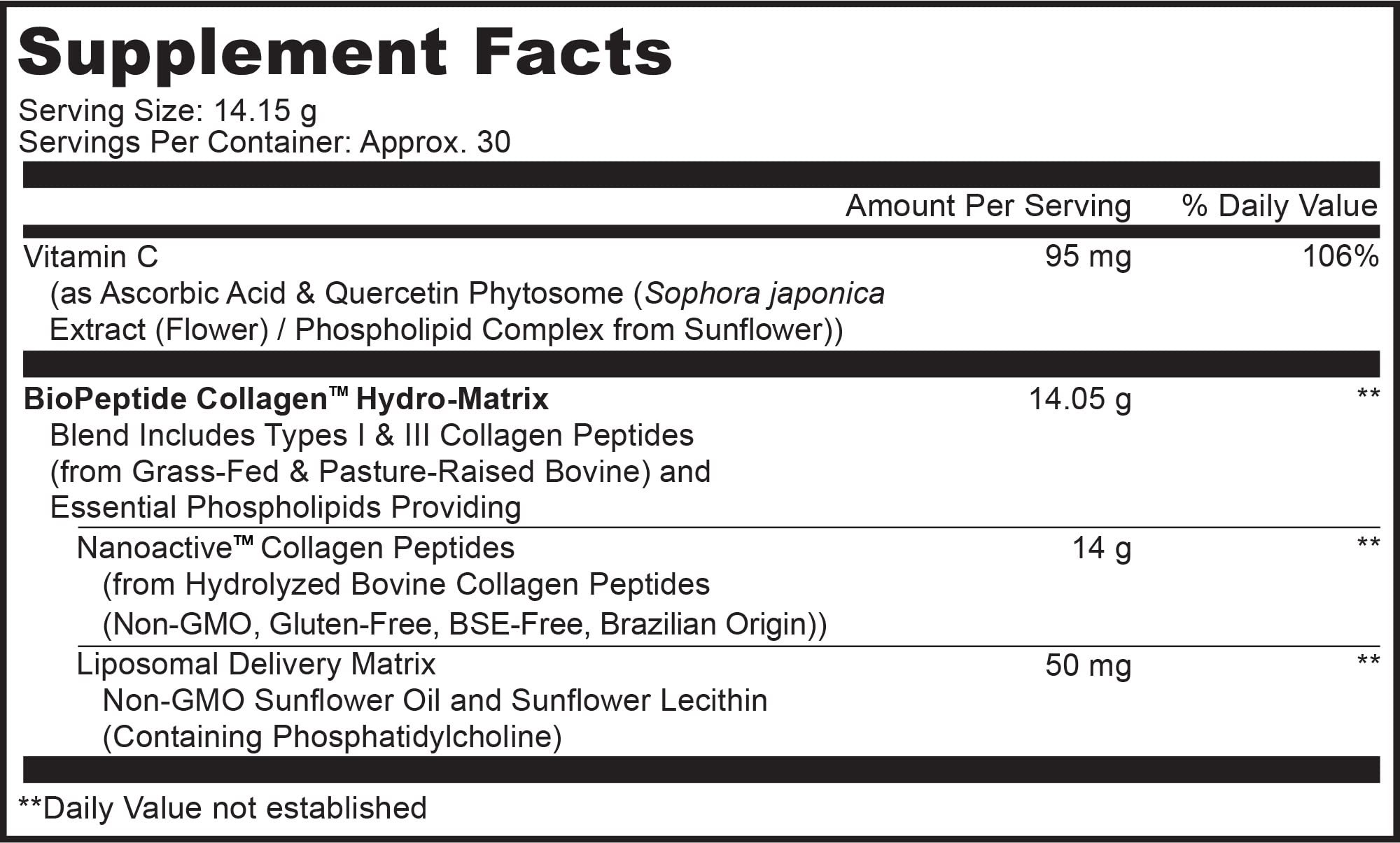Foto 3 pulgar | Suplemento De Péptidos De Colágeno Liposomal Codeage 420 Ml - Venta Internacional.