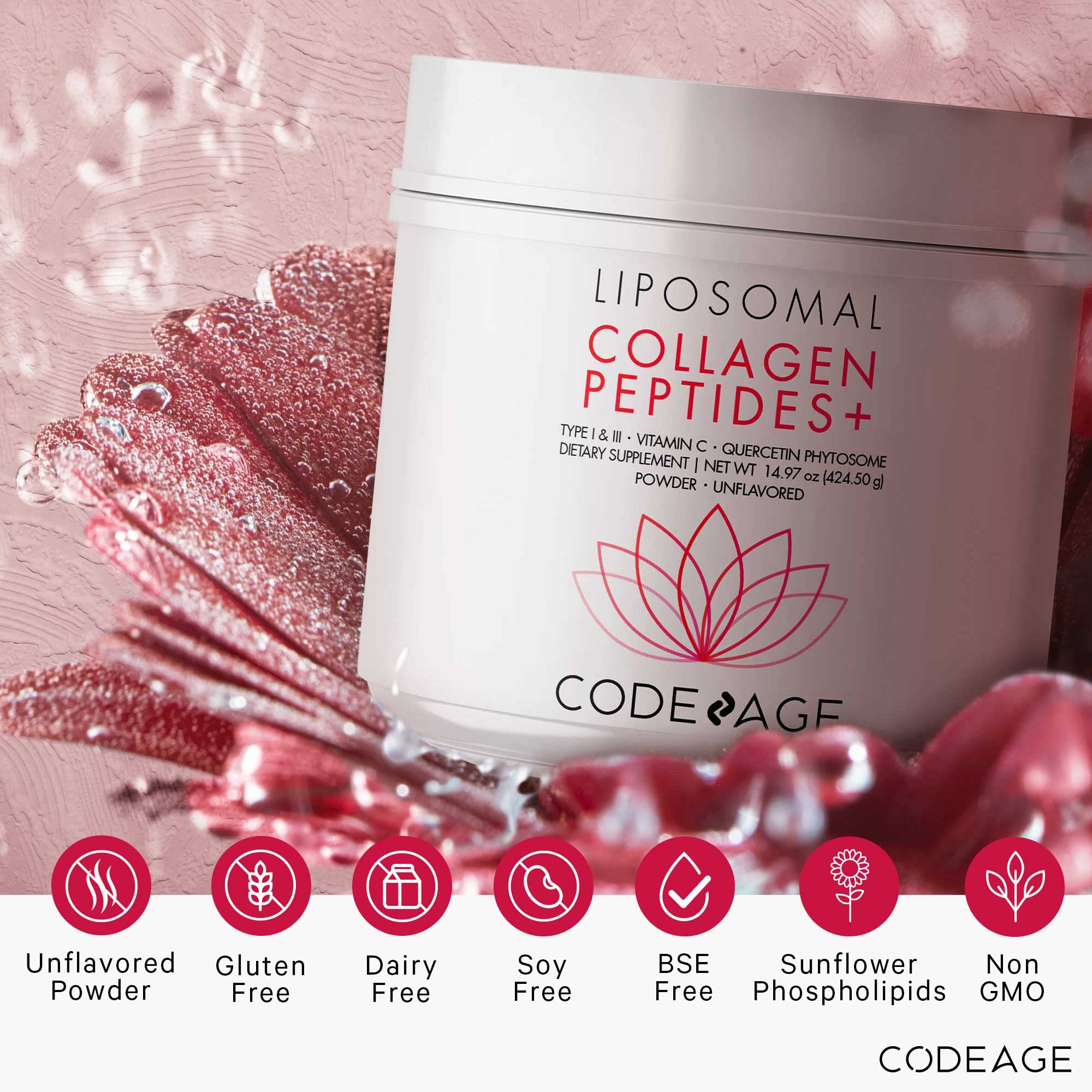 Foto 4 pulgar | Suplemento De Péptidos De Colágeno Liposomal Codeage 420 Ml - Venta Internacional.