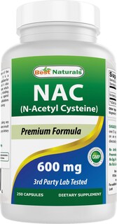 Foto 1 | Suplemento Best Naturals Nac N-acetil-cisteína 600 Mg 250 Cápsulas - Venta Internacional.