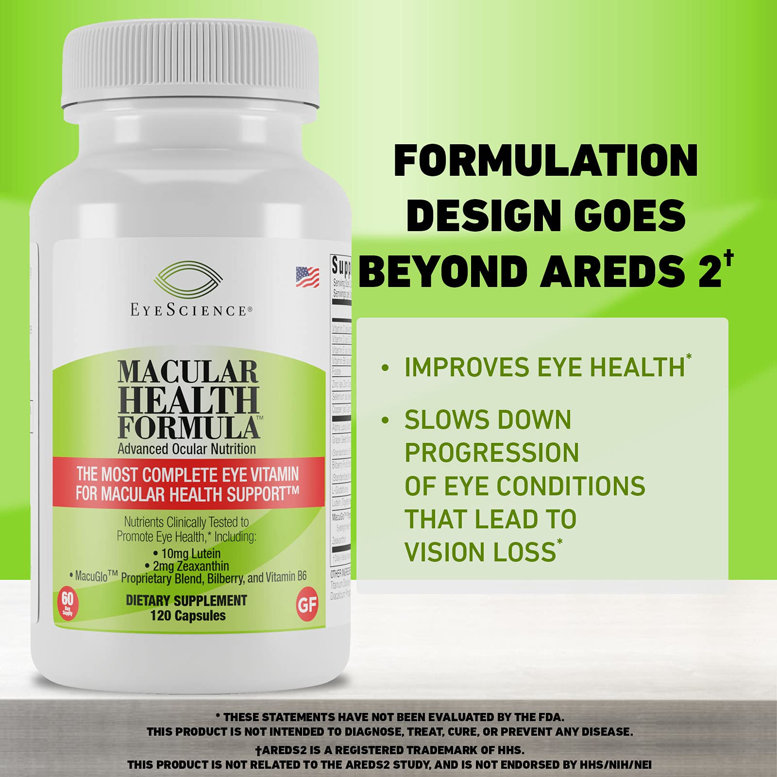 Foto 3 pulgar | Suplemento Eyescience Macular Health Beyond Areds2 60 Cápsulas - Venta Internacional.