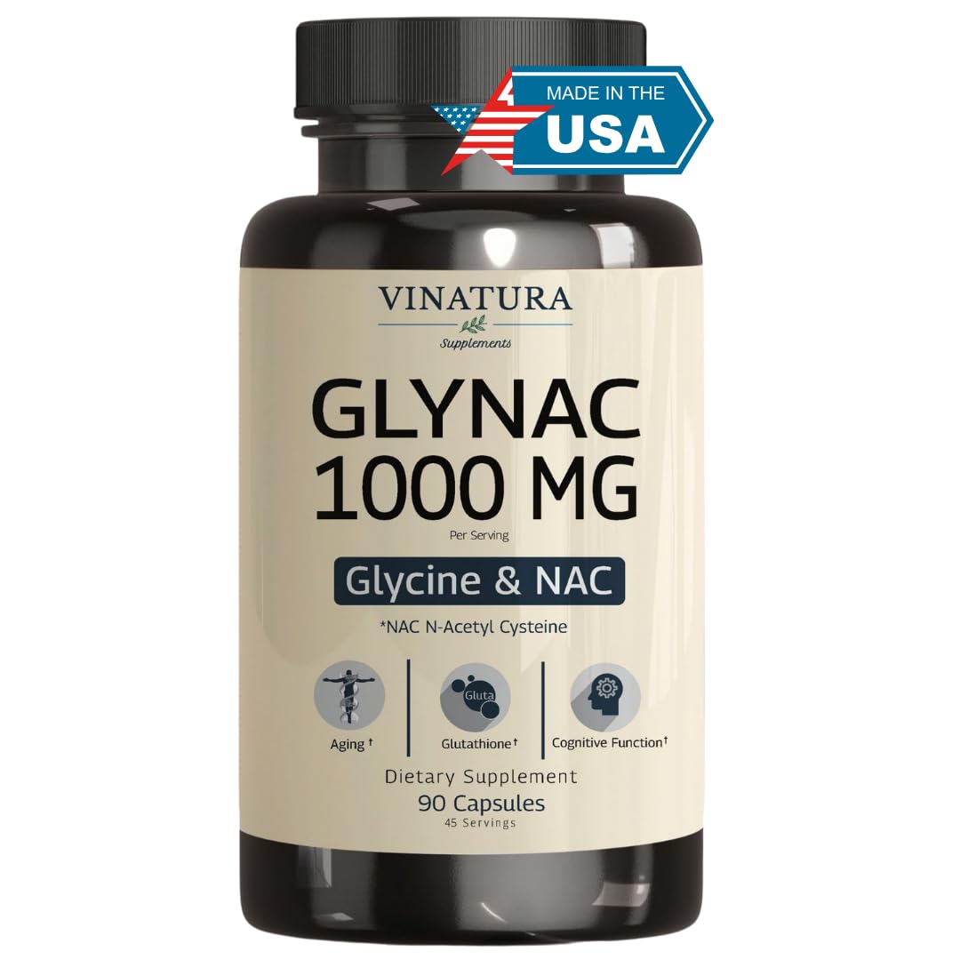Foto 2 pulgar | Suplemento Vinatura Glynac 1000 Mg De Glicina Y Nac 90 Cápsulas - Venta Internacional.