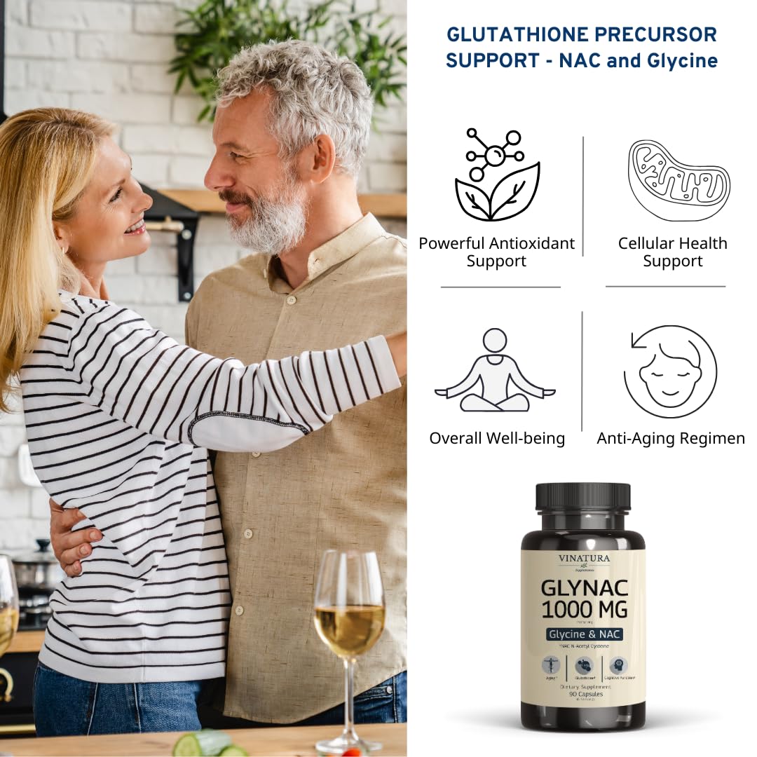 Foto 4 | Suplemento Vinatura Glynac 1000 Mg De Glicina Y Nac 90 Cápsulas - Venta Internacional.